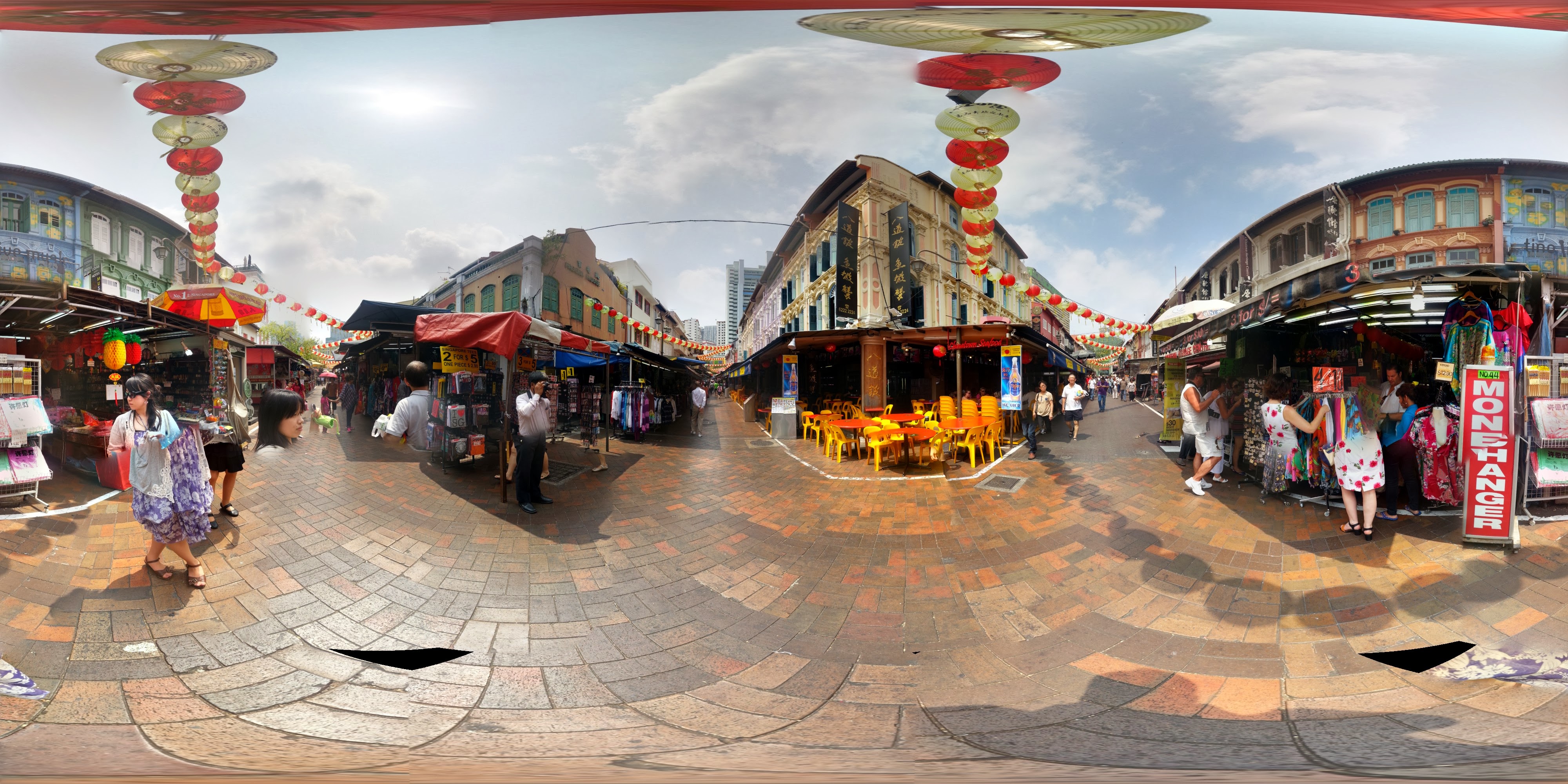 Vibrant Street Market Scene