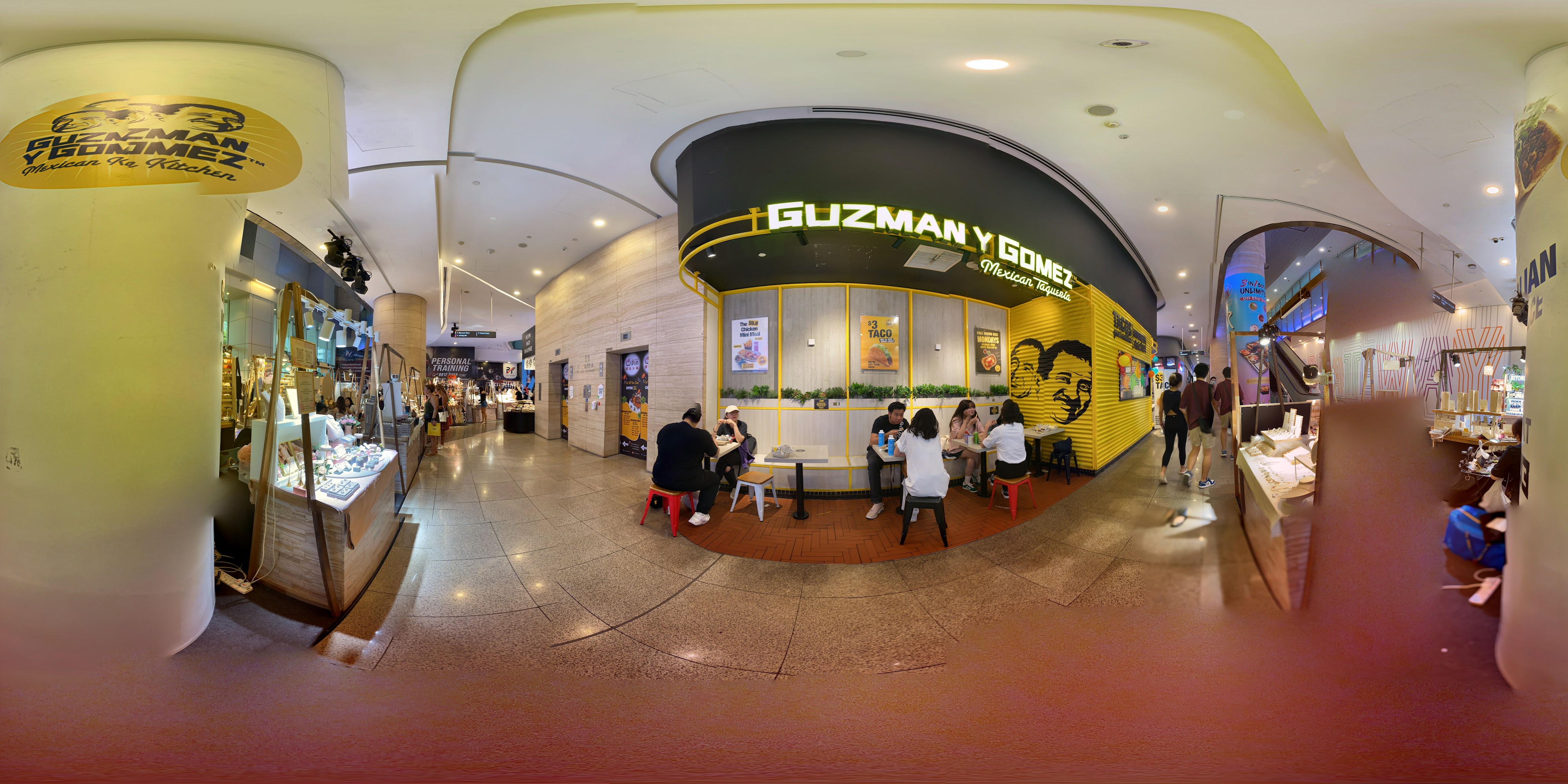 Mexican Restaurant Interior Scene