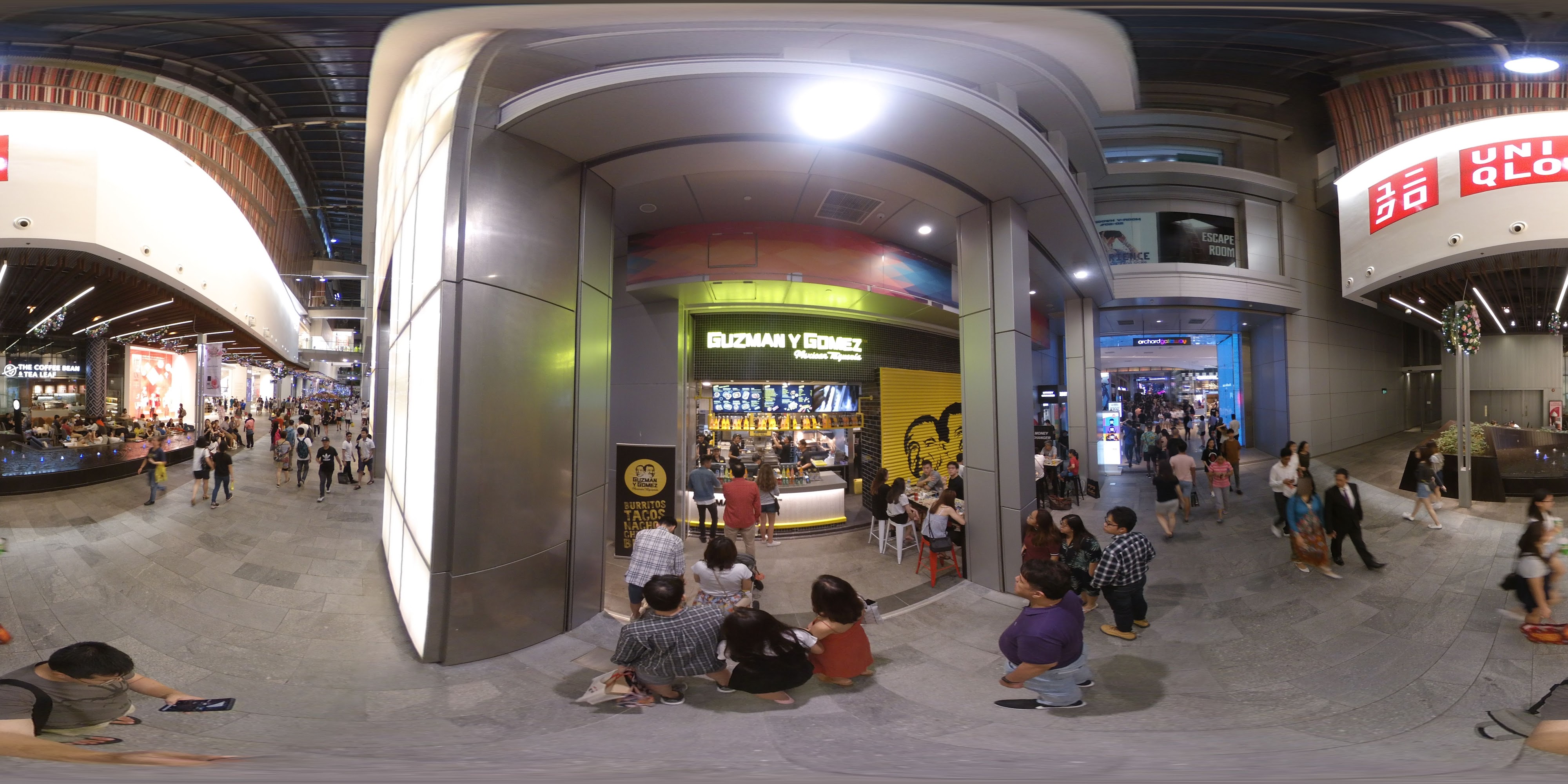 Busy Outdoor Food Court Area