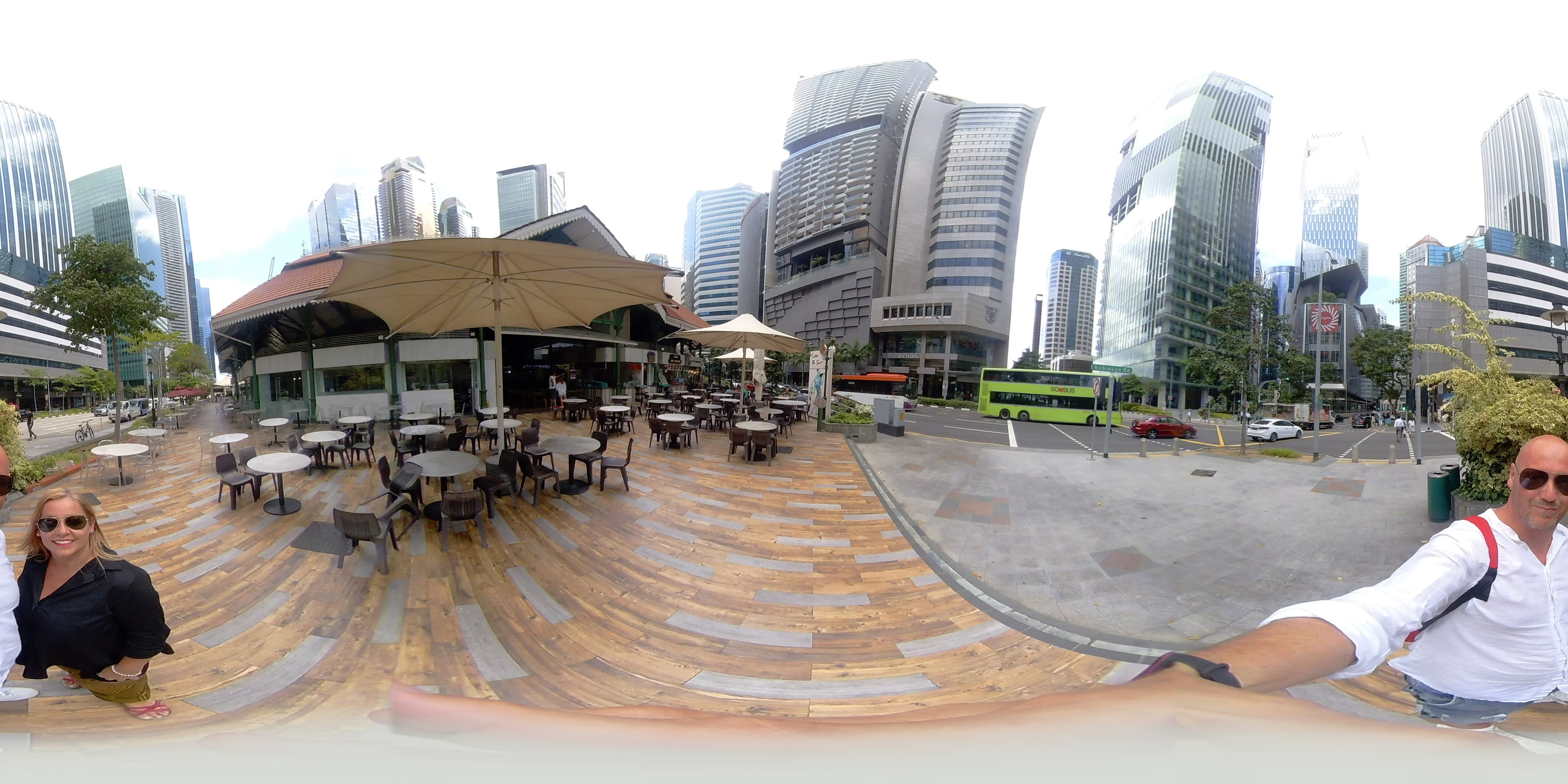 Urban Market and Skyscrapers