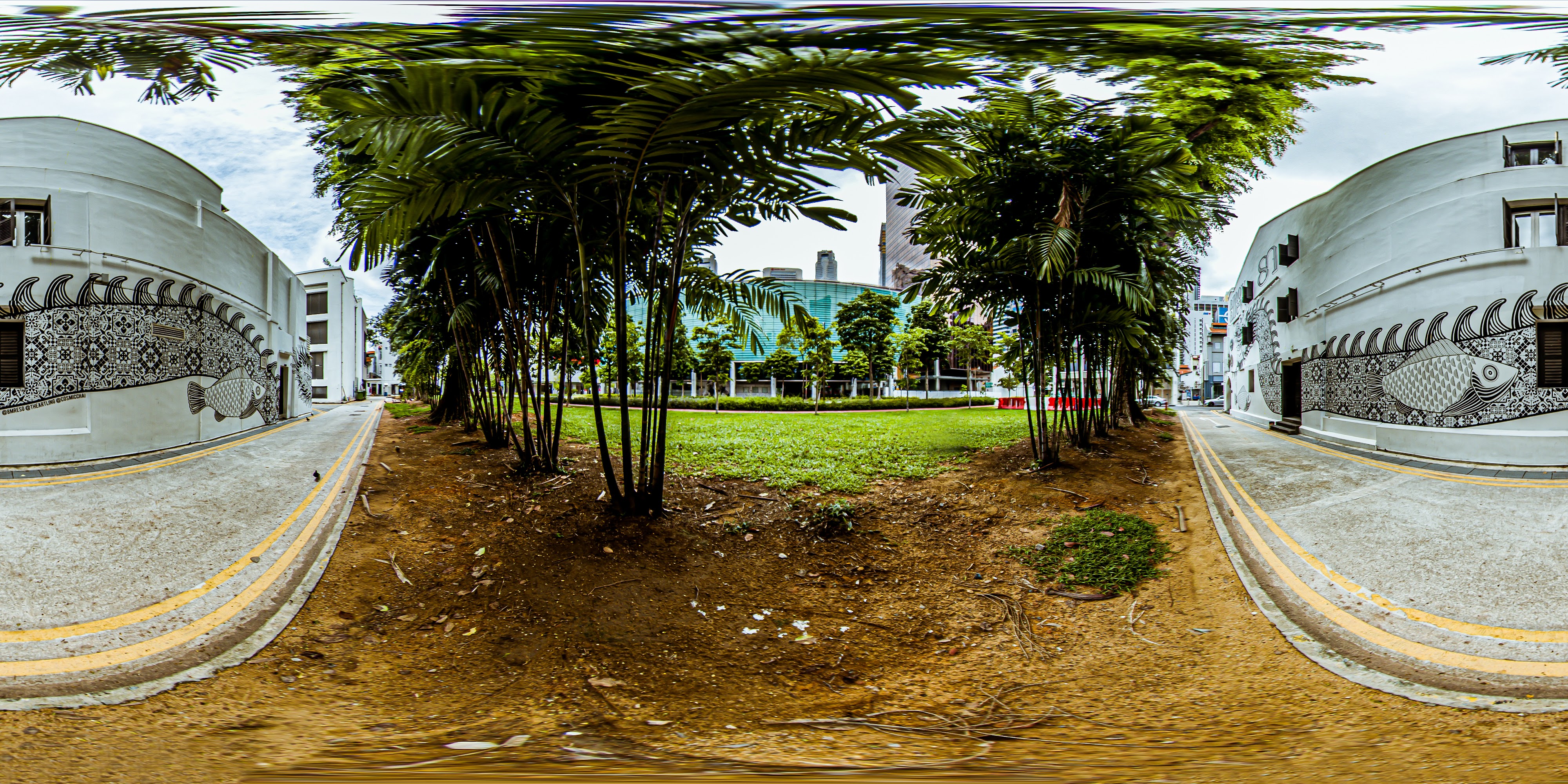 Urban Mural with Cityscape