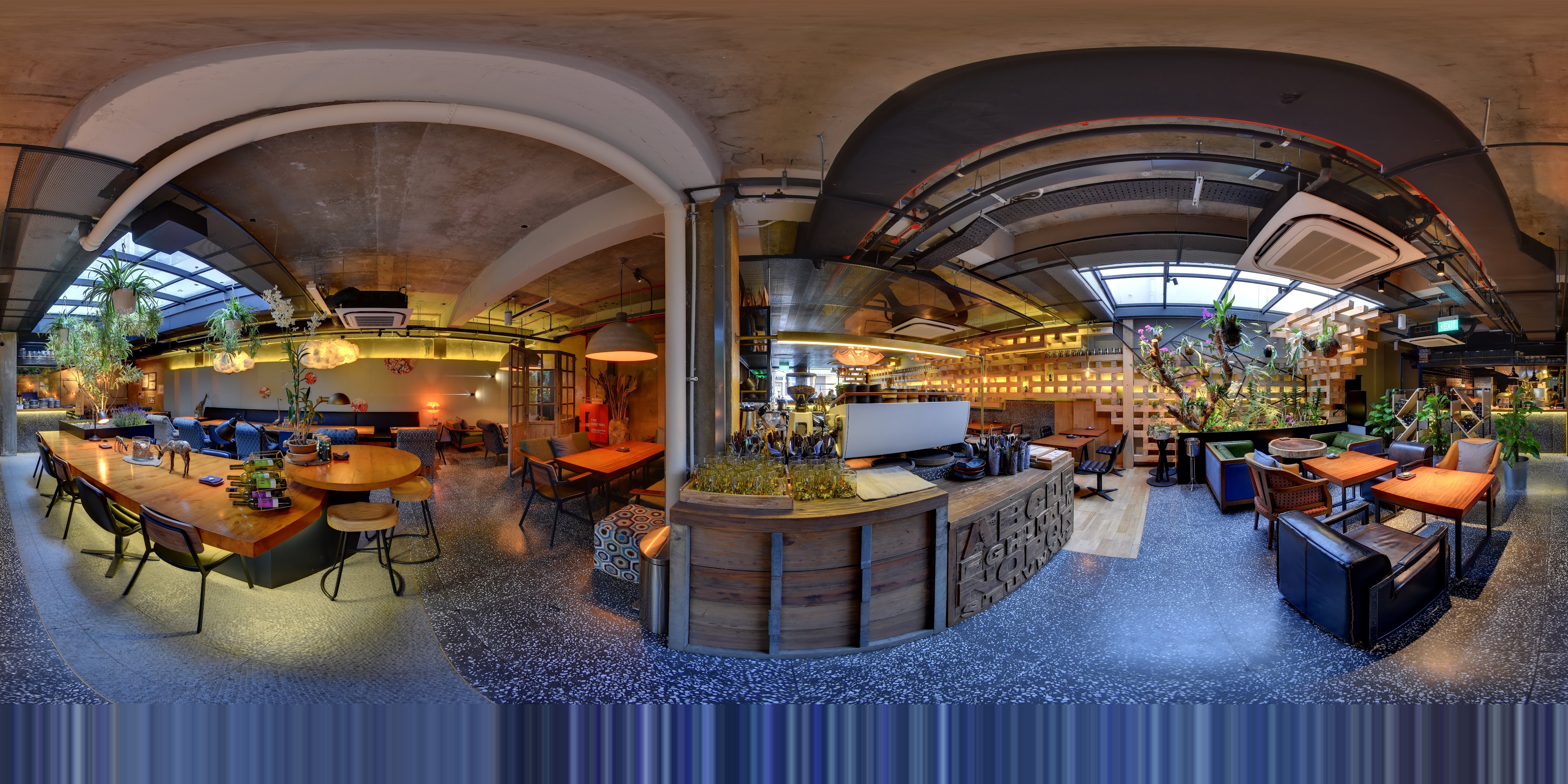 Industrial Chic Dining Lounge