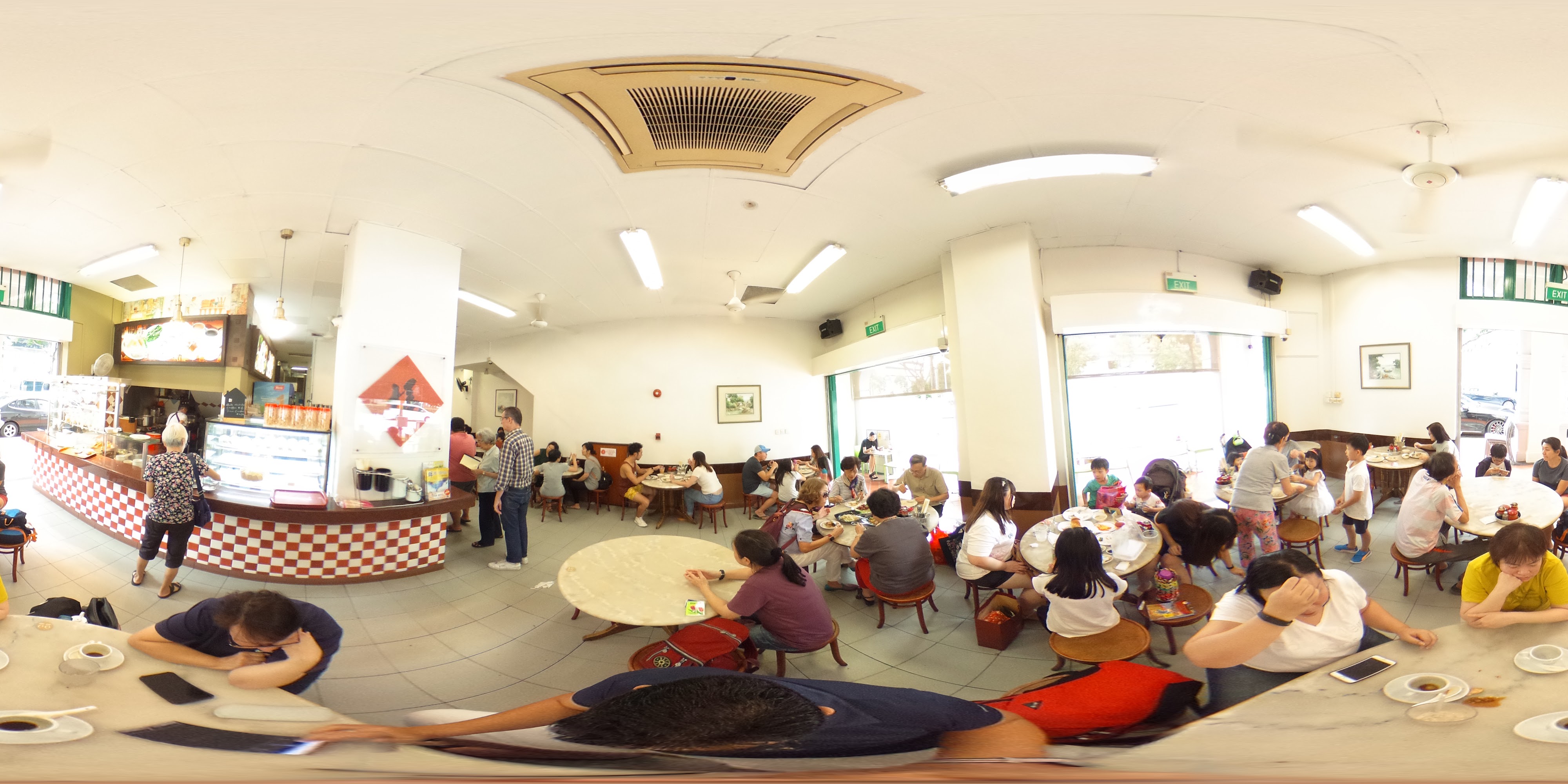 Busy Cafe Dining Scene