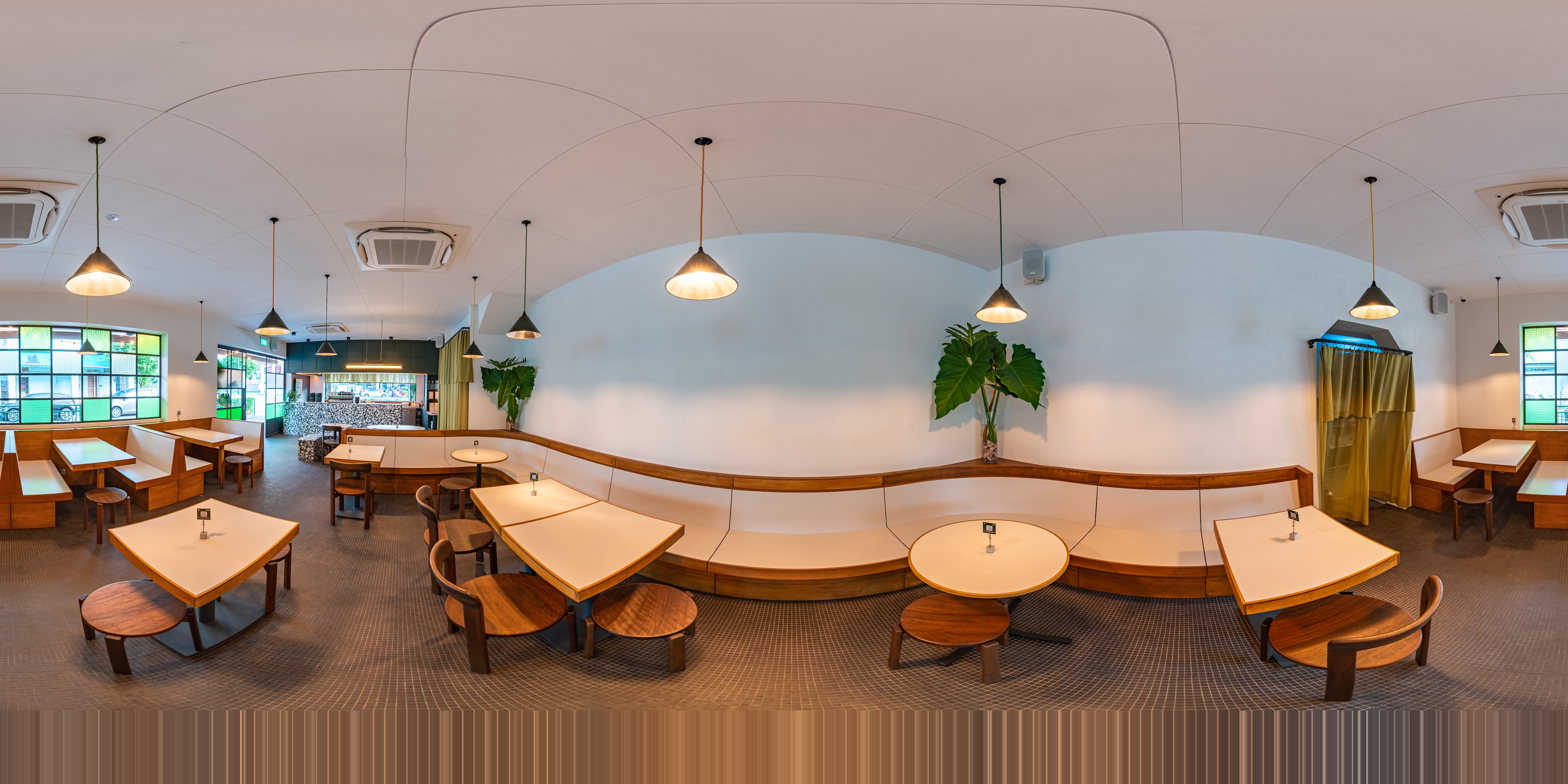 Elegant Cafe Interior Seating