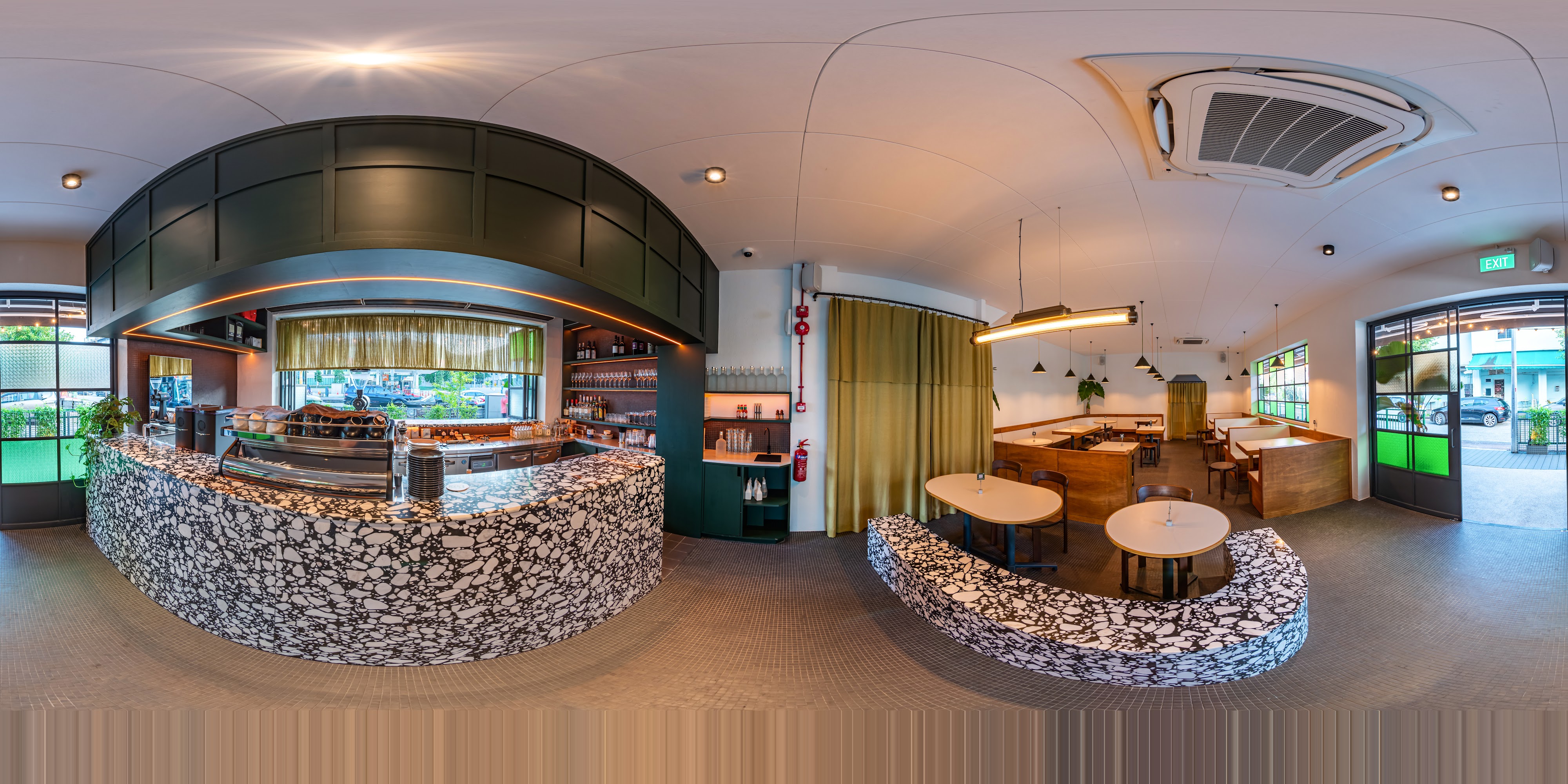 Stylish Café Interior Features