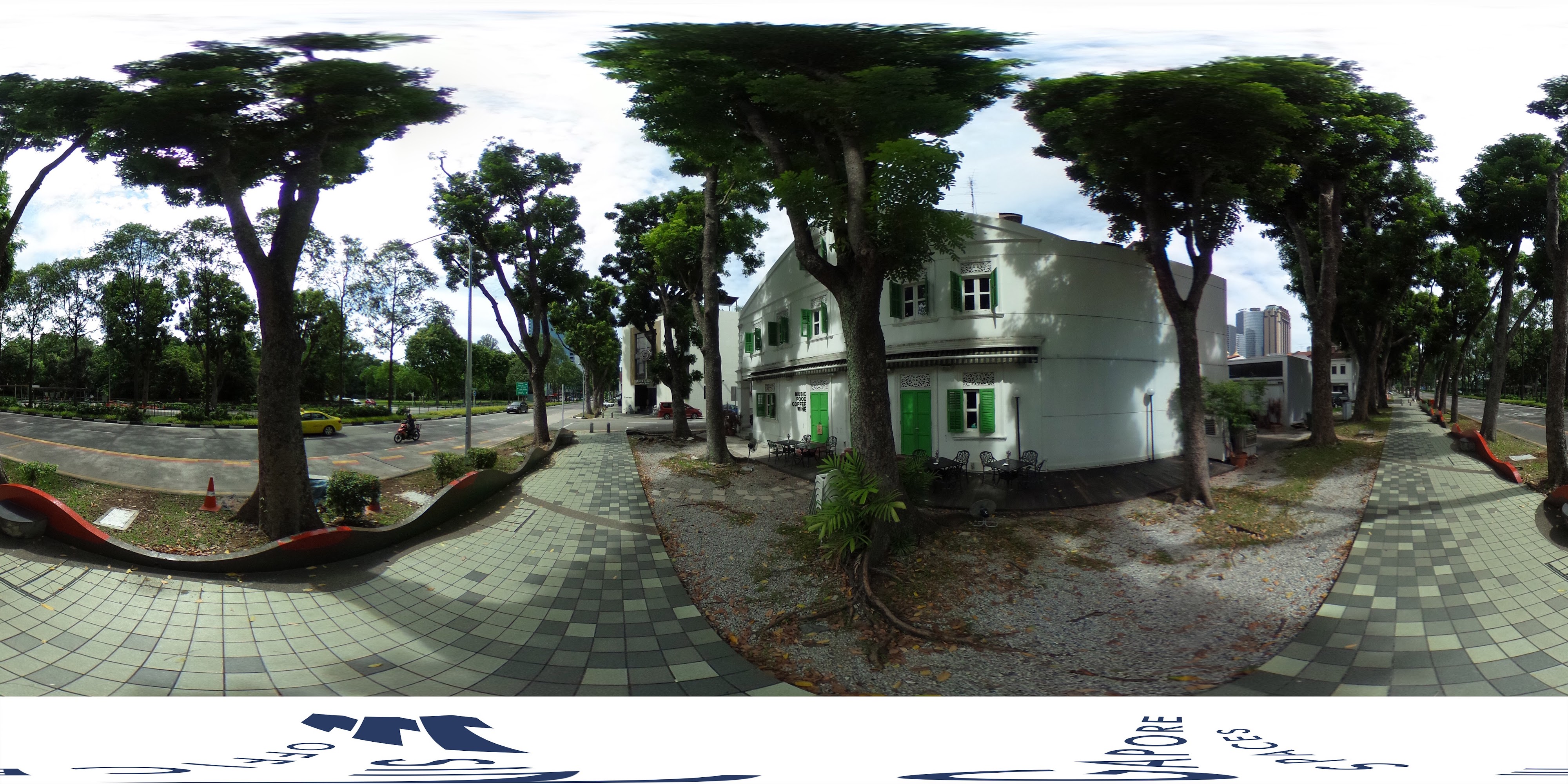 Urban Symmetry Greenery Pathway