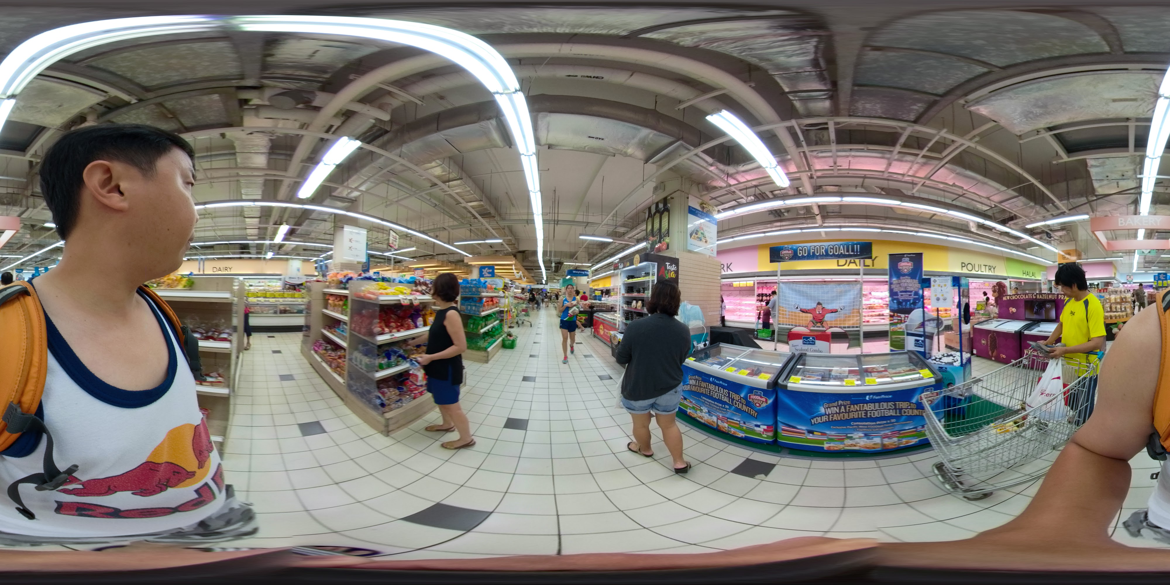 Supermarket Inner Aisle Scene.