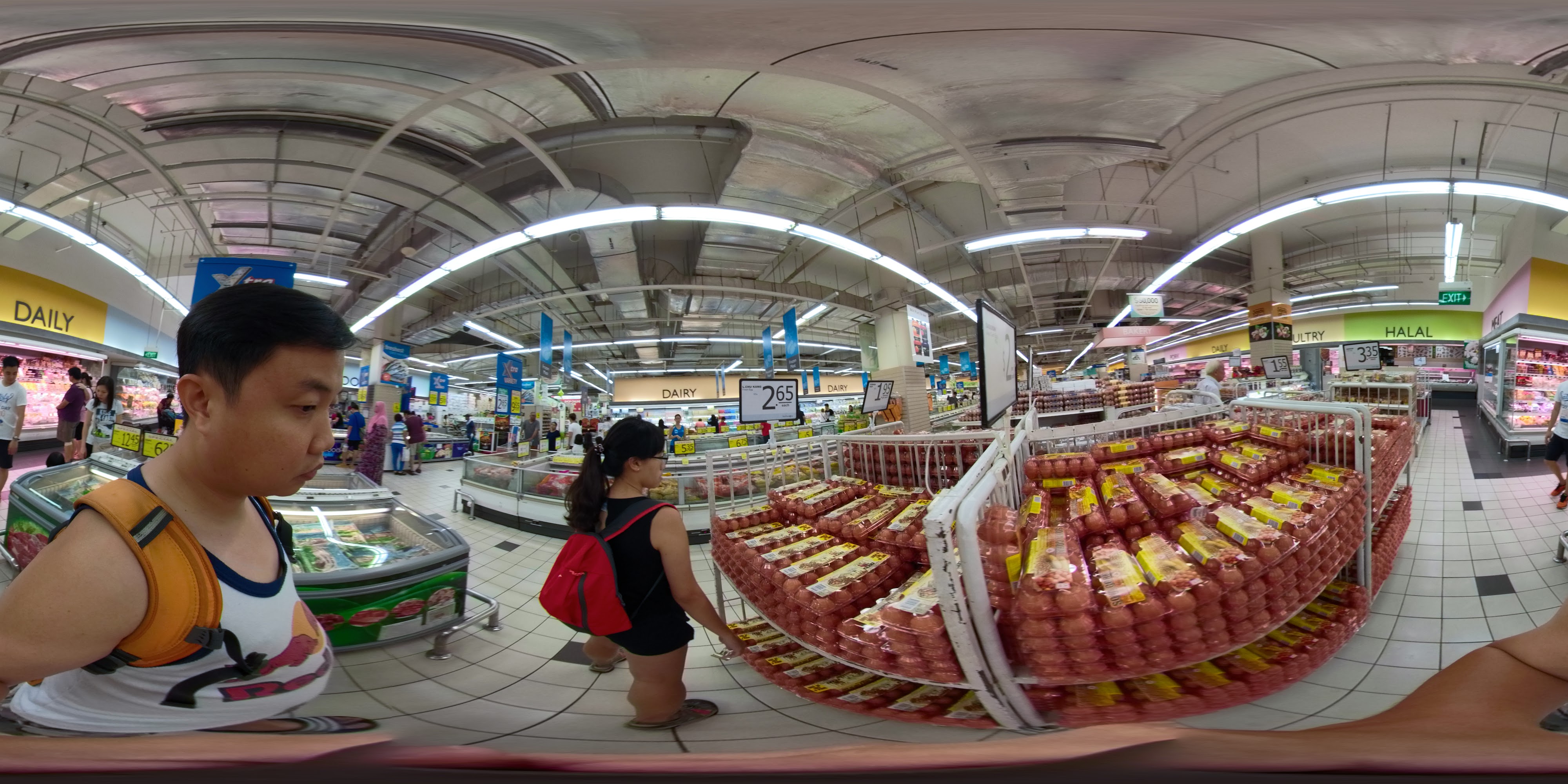 Supermarket Meats and Dairy Section