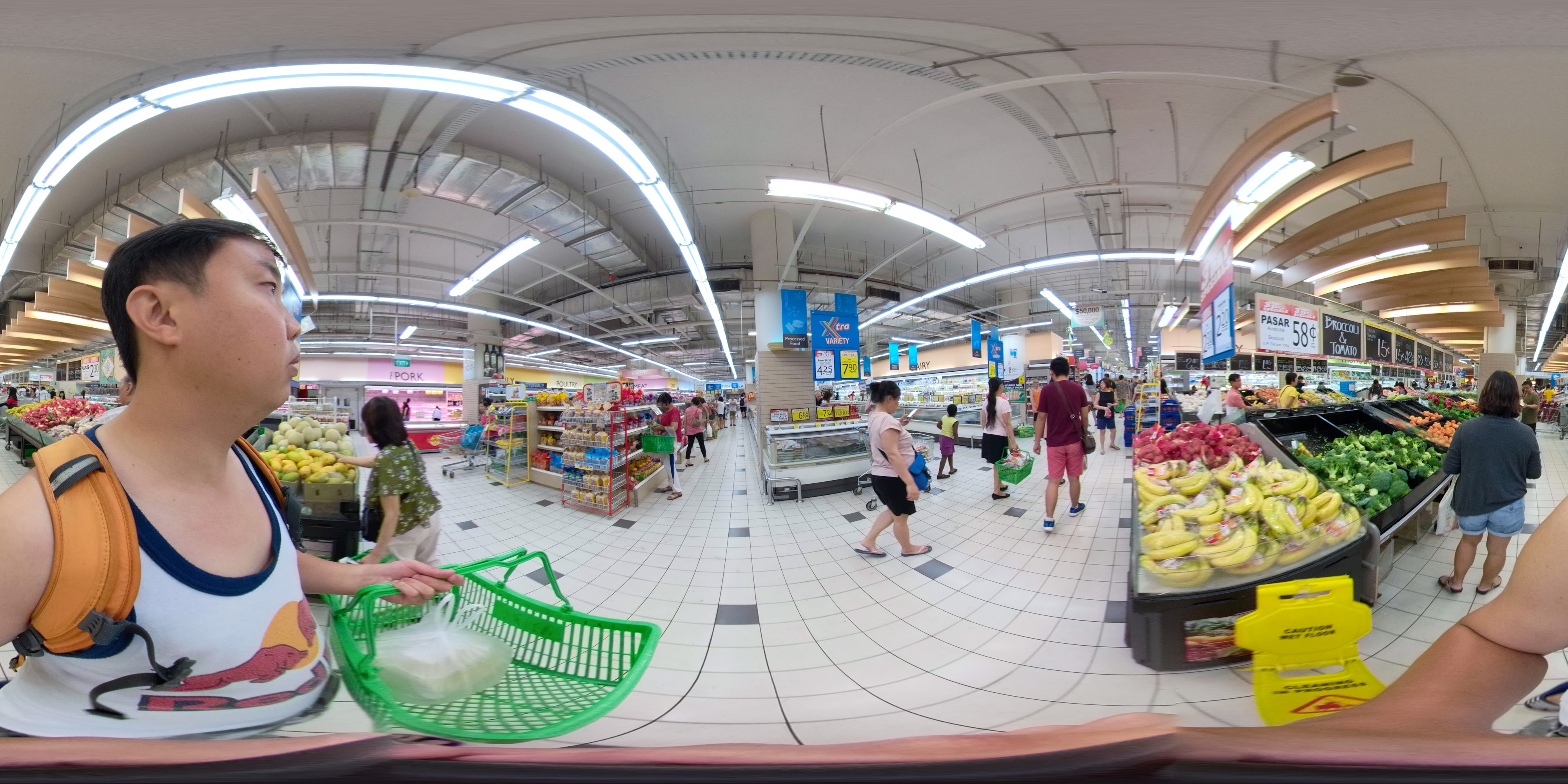 Bustling Modern Supermarket Inside