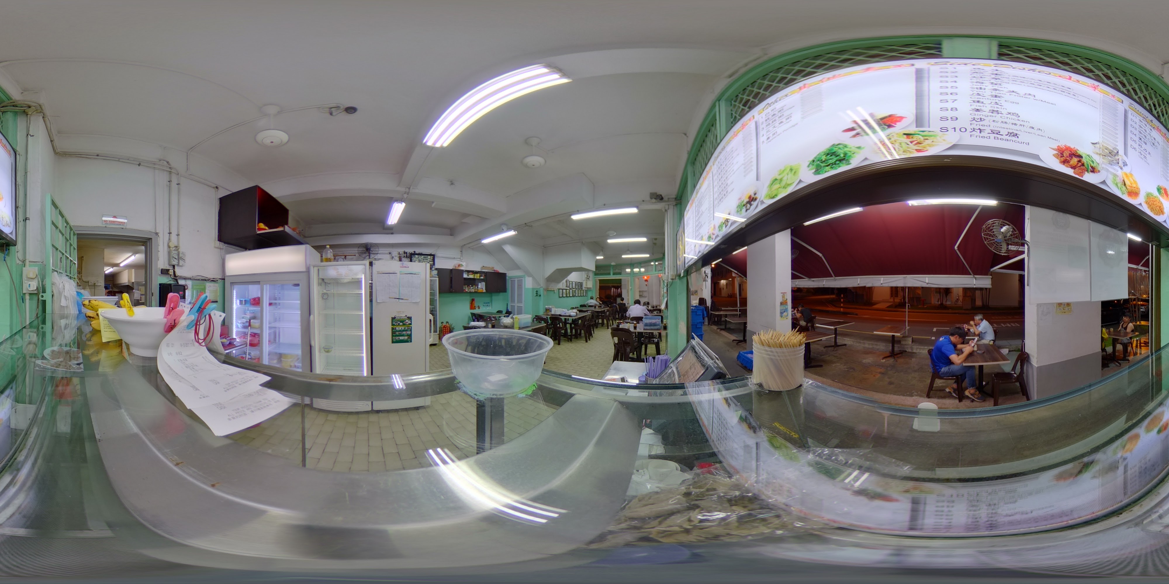 Warmly Lit Cafe Interior