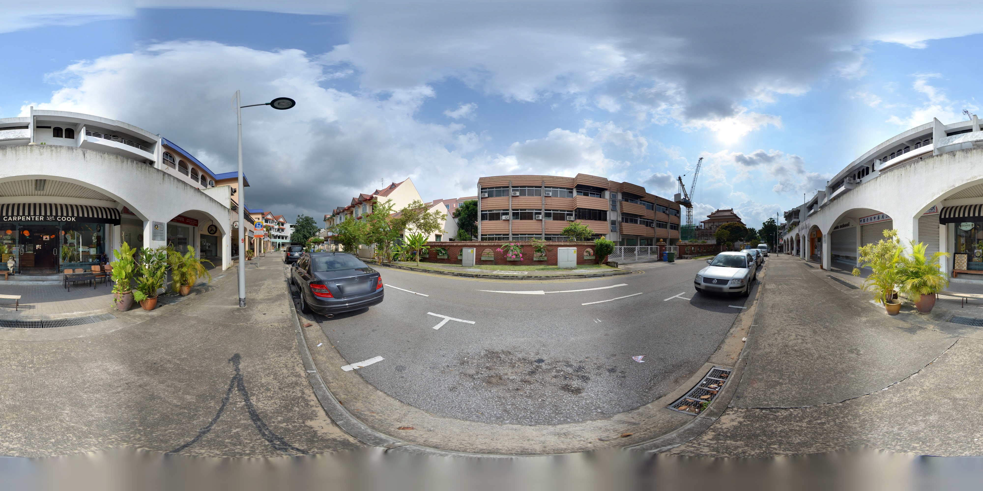 Quiet Urban Commercial Street