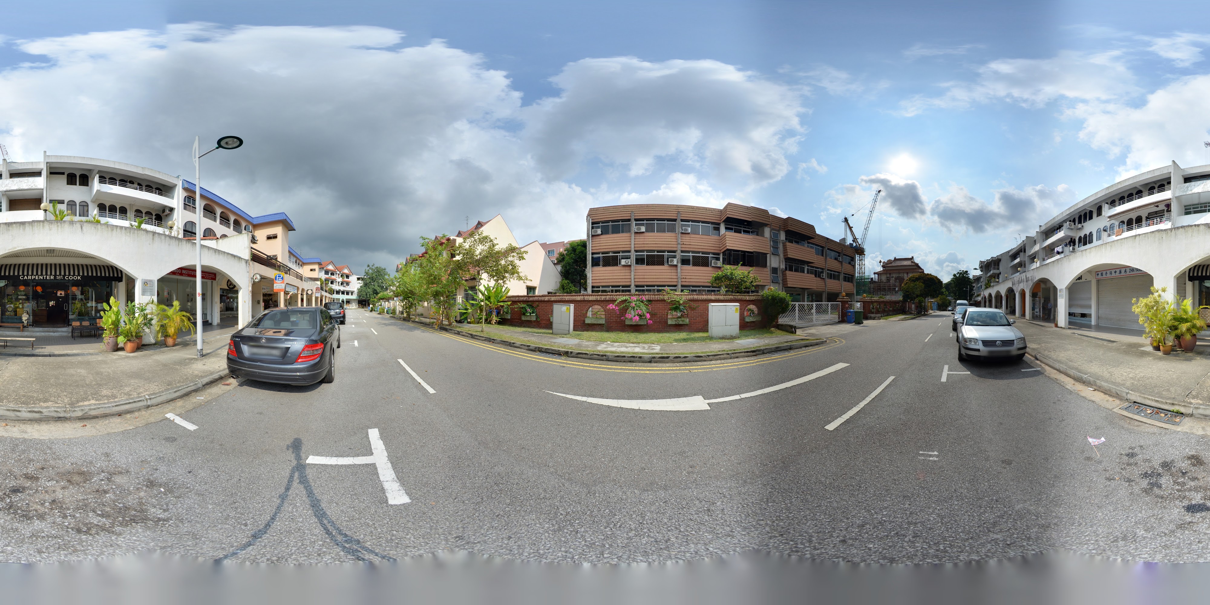 Urban Street Intersection with Cars