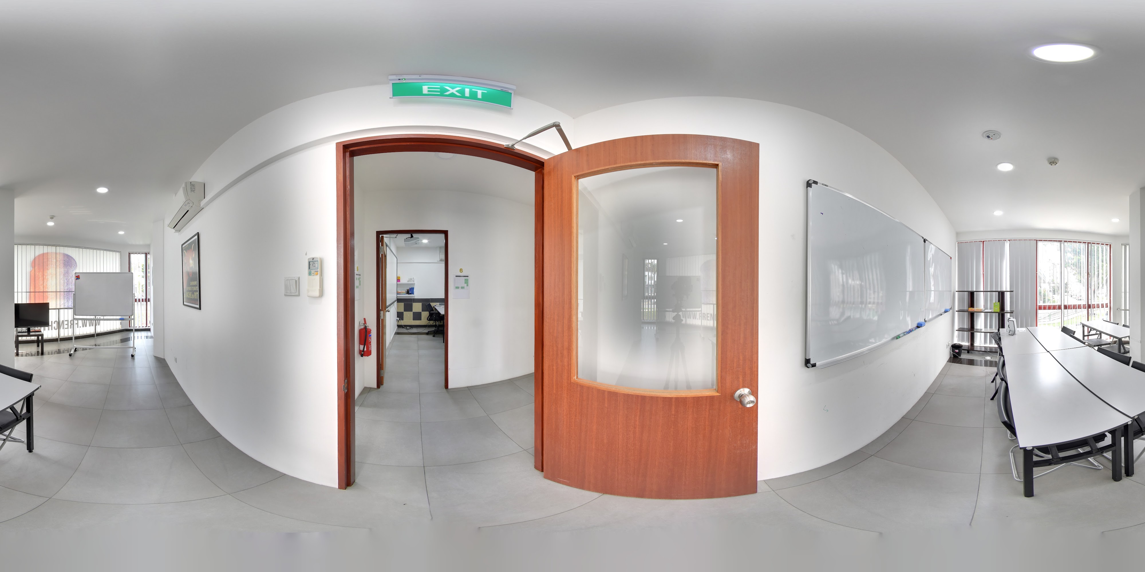 Modern Academic Hallway Setting