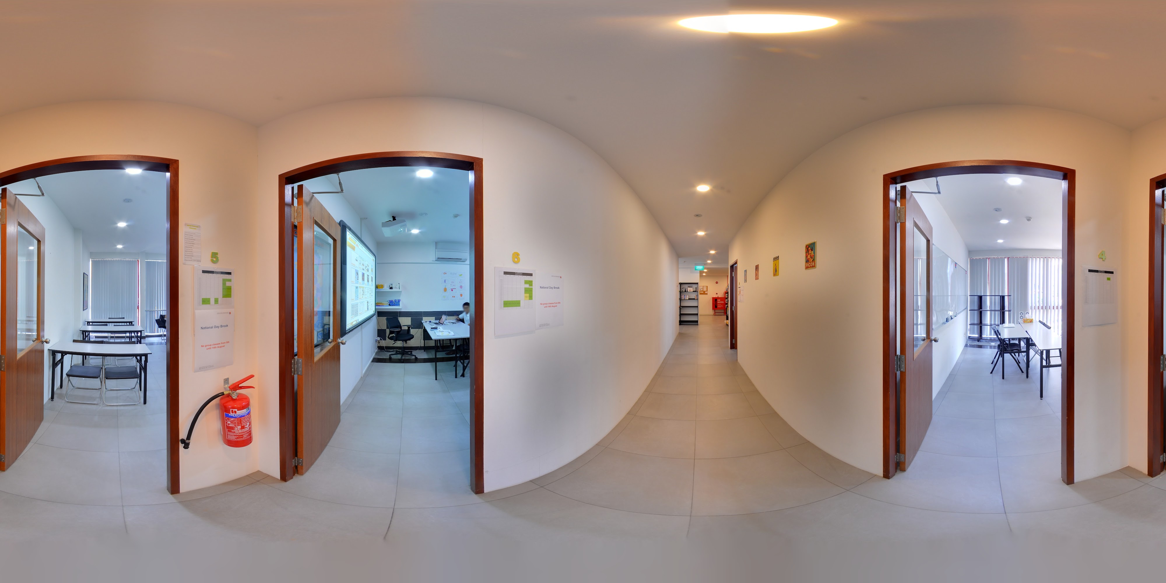 Bright Classroom Corridor Interior