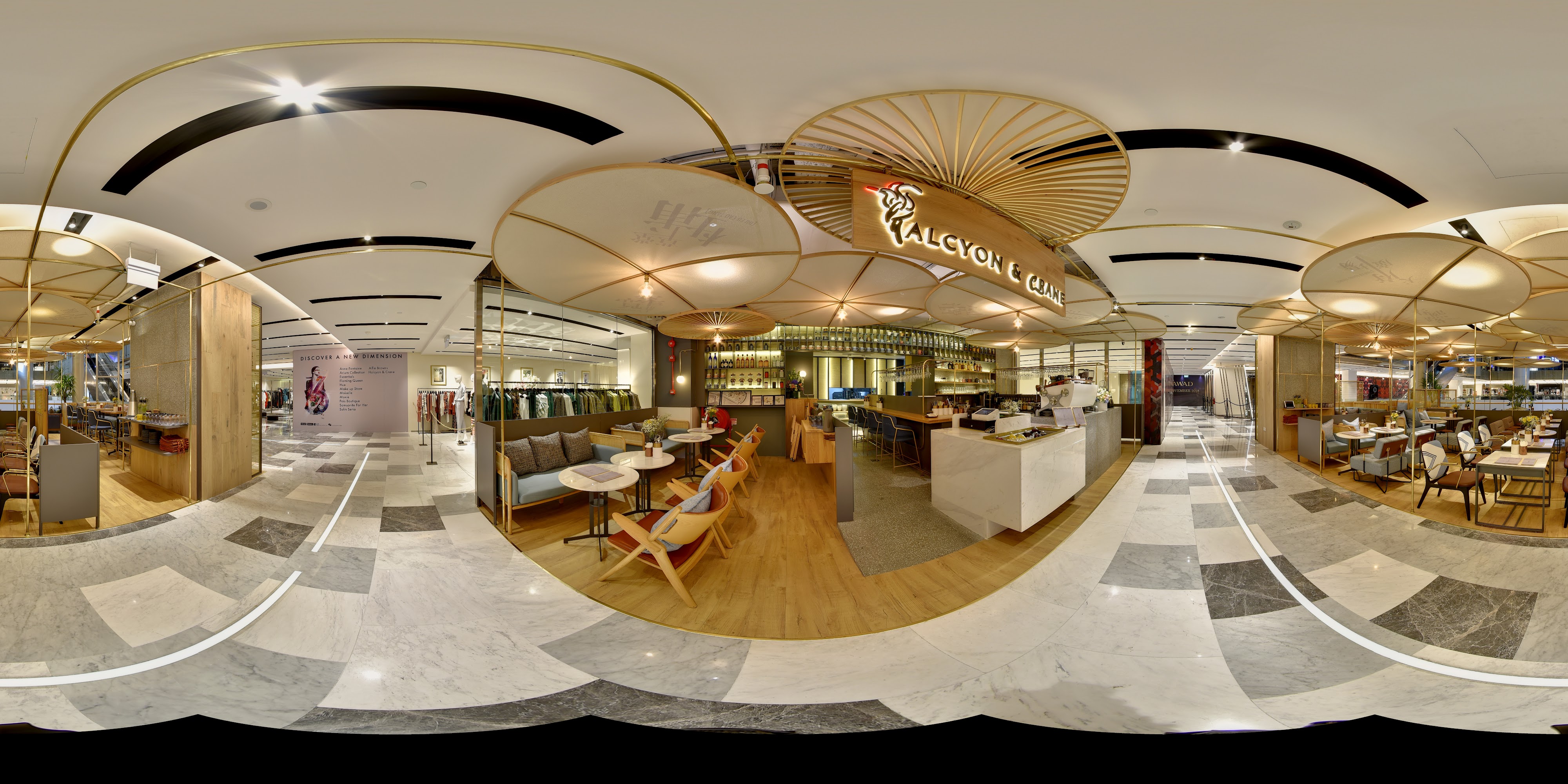 Elegant Boutique and Cafe Interior