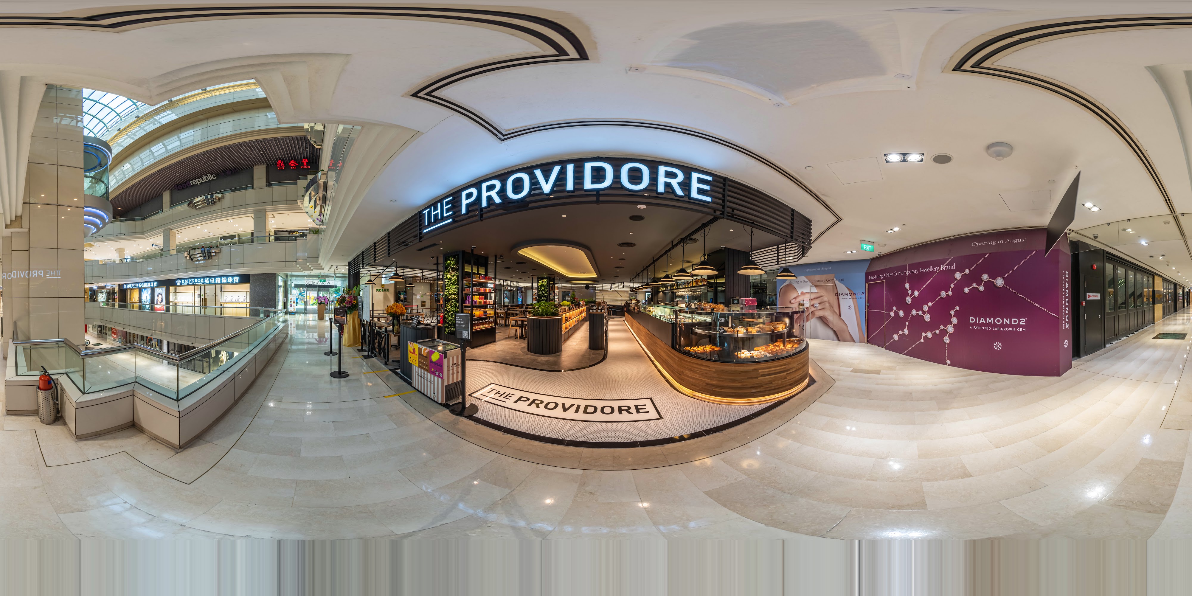 Elegant Food Hall Interior.