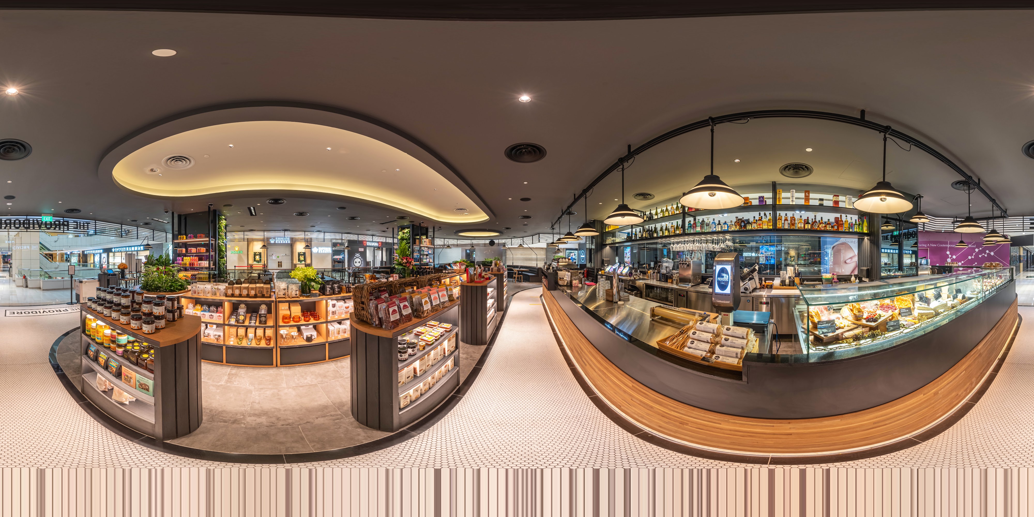 Luxury Gourmet Market Interior Settings