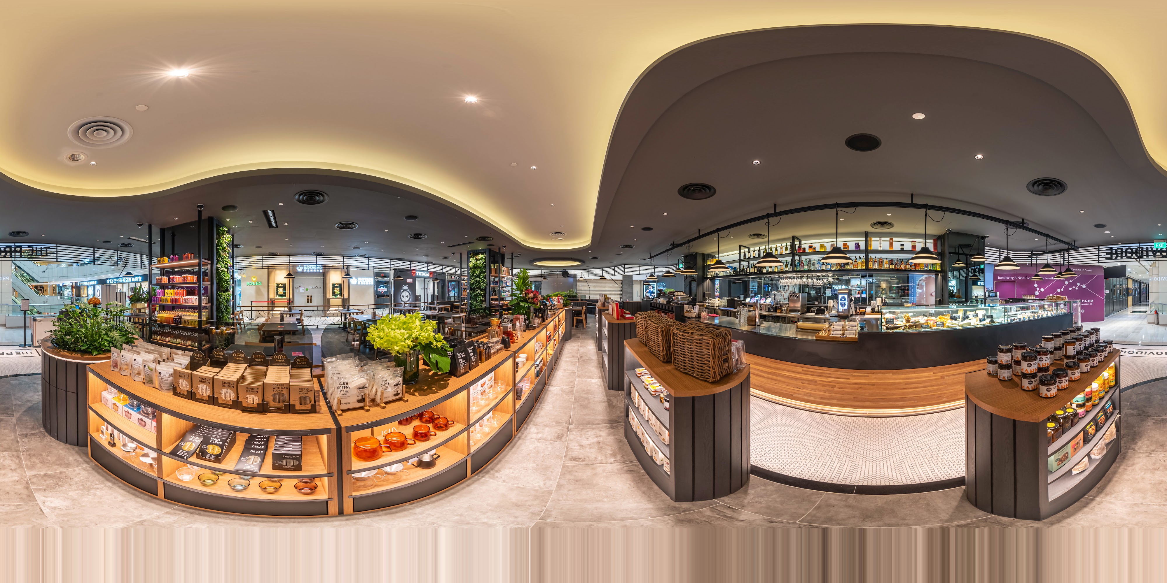 Bustling Gourmet Market Indoor Area