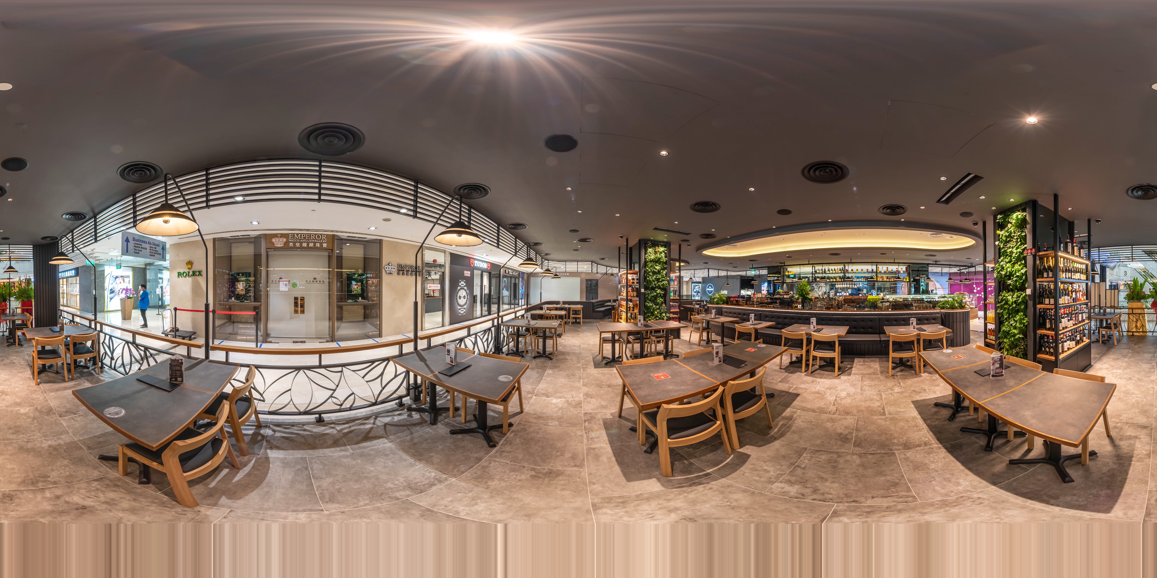 Modern Eye-Catching Food Court Interior
