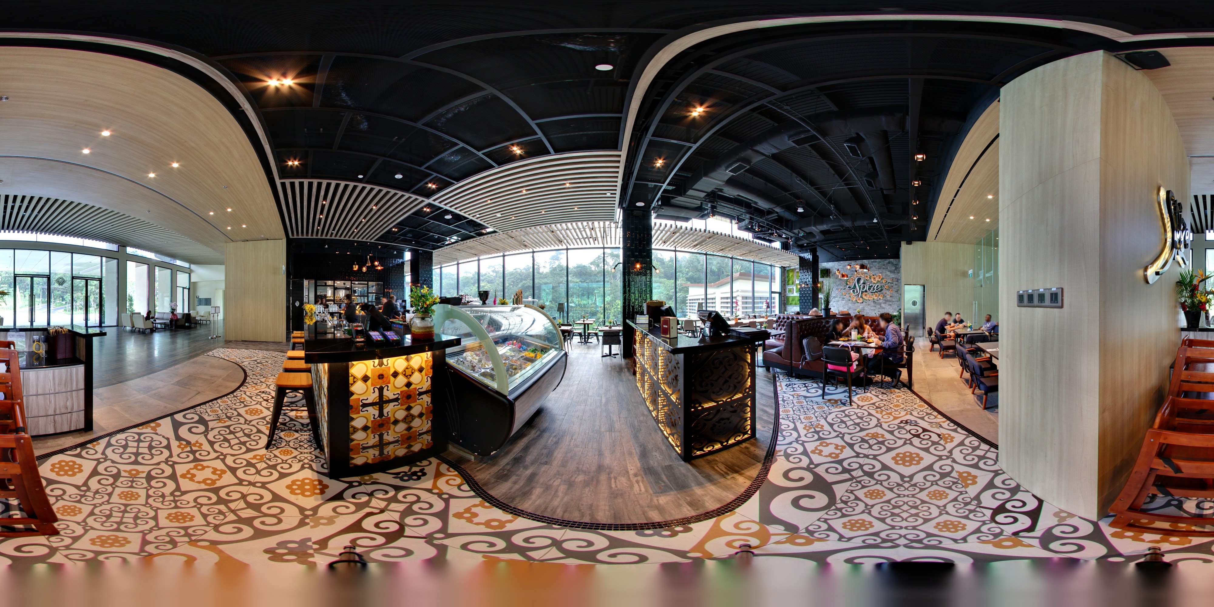 Luxurious Modern Restaurant Dining.