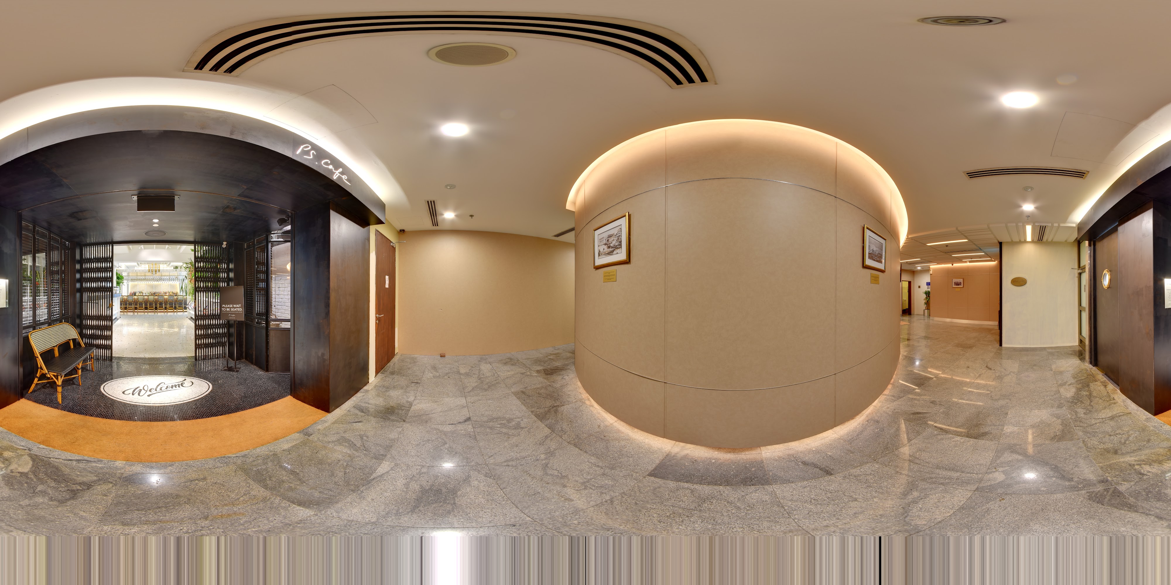 Elegant Cafe Lobby Interior