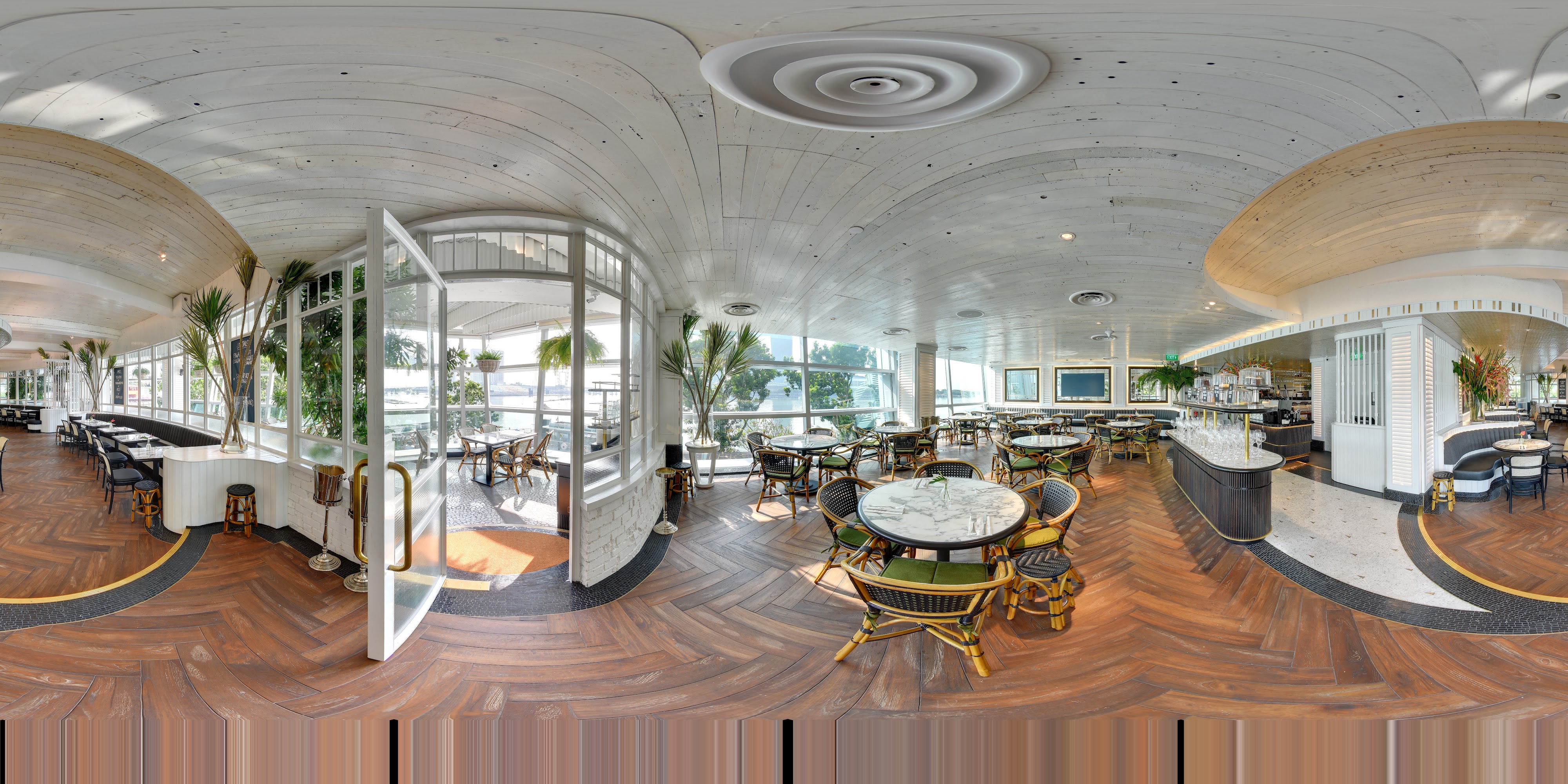 Elevated Indoor Dining Space