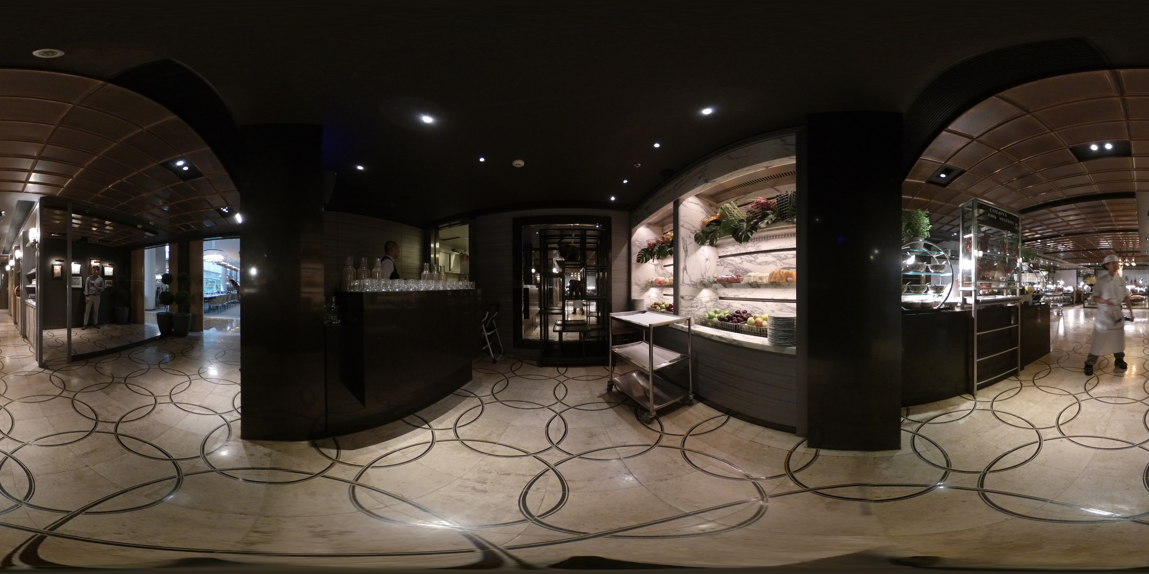 Elegant Restaurant Kitchen Entrance