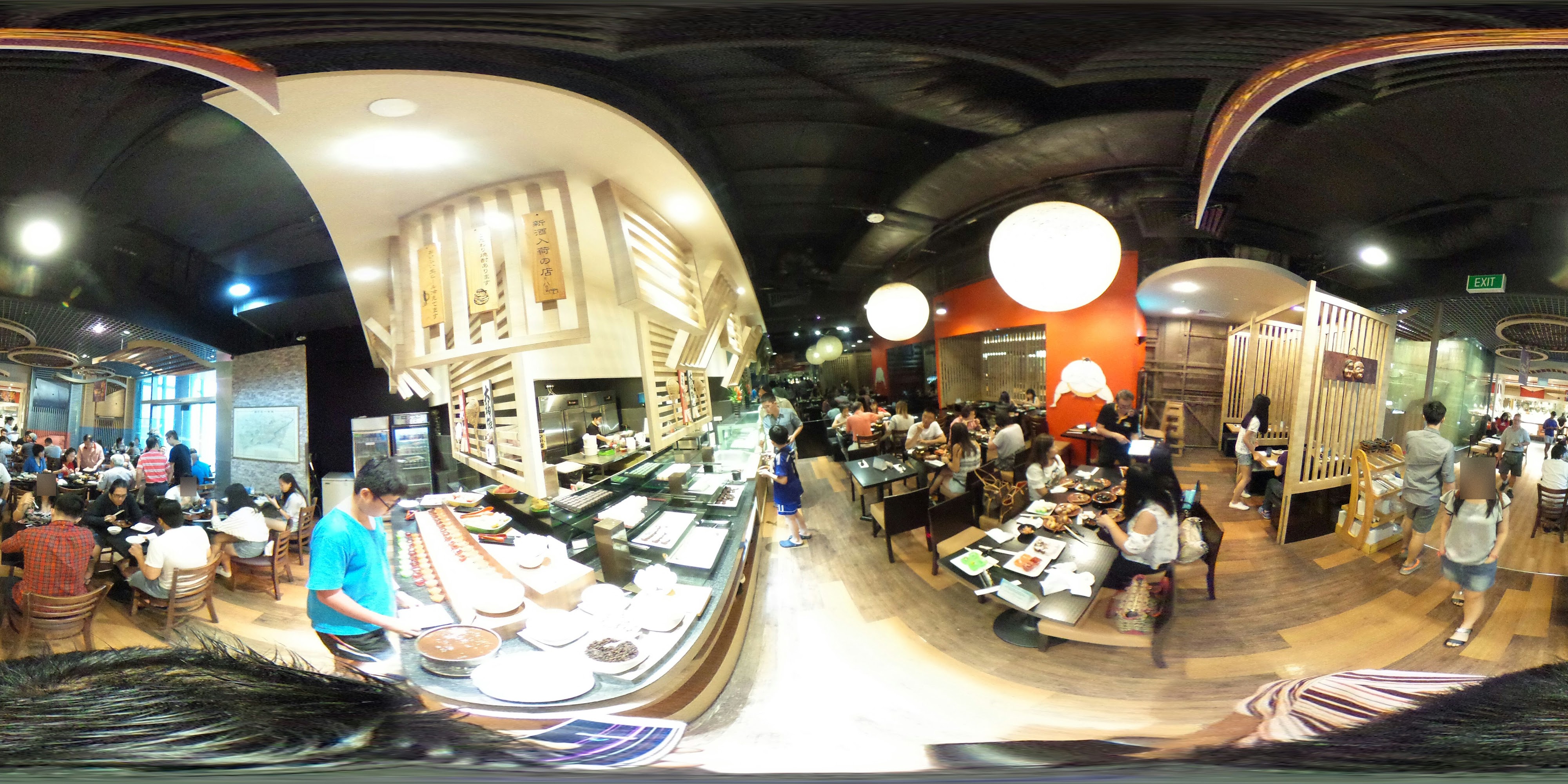 Busy Sushi Buffet Interior