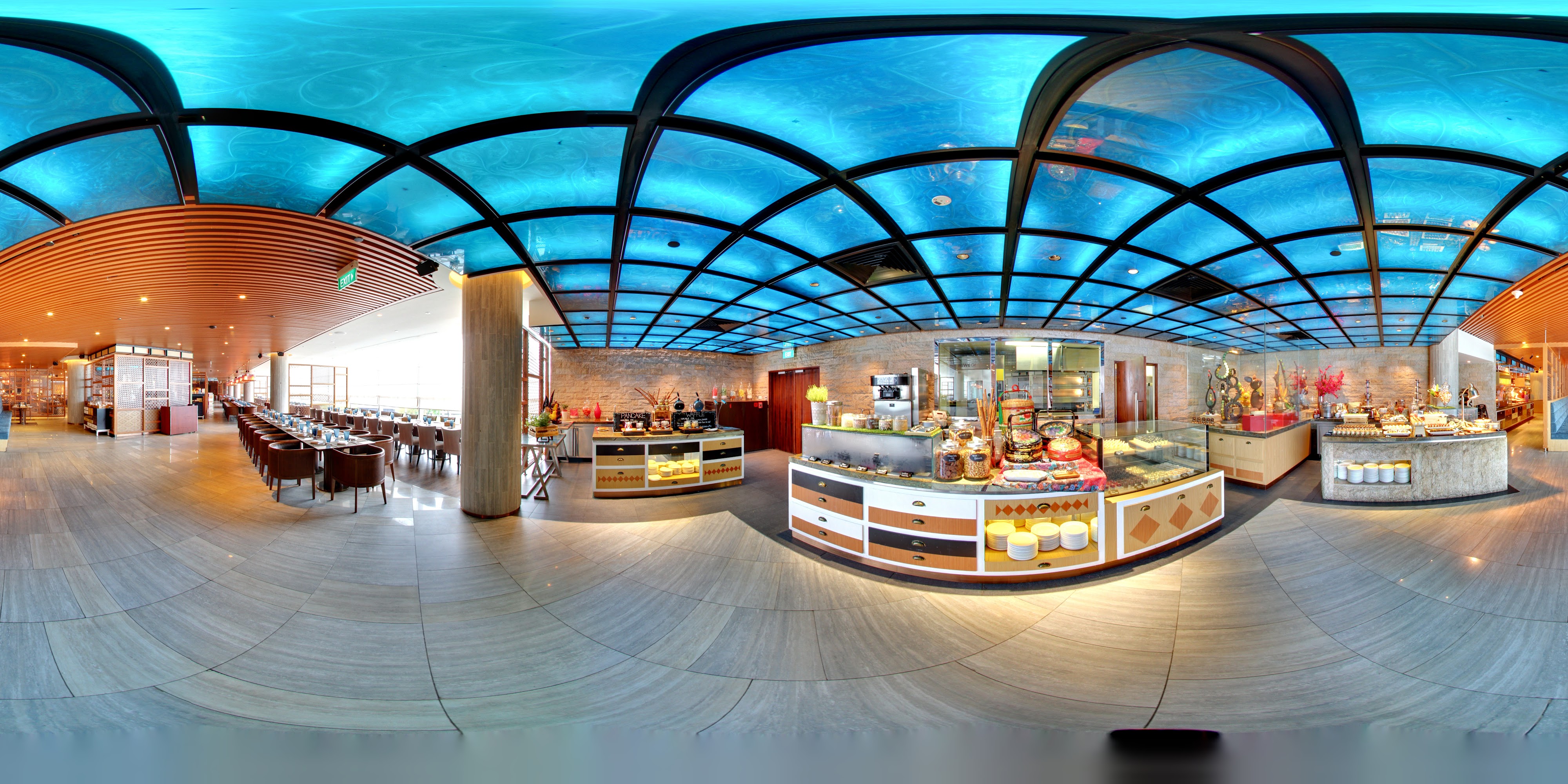Elegant Dining Buffet Area's Overhead