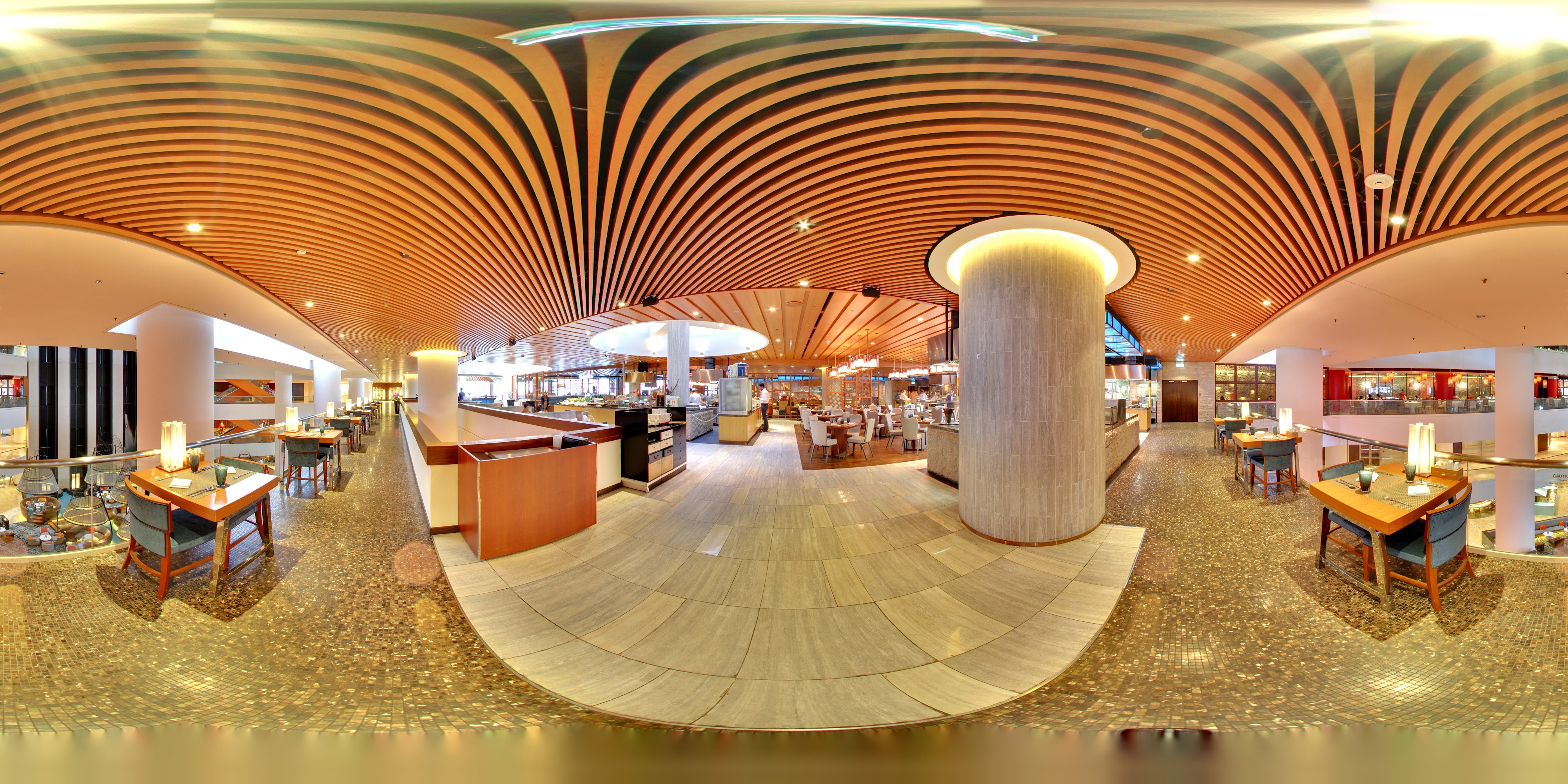 Interior of Modern Dining Space.