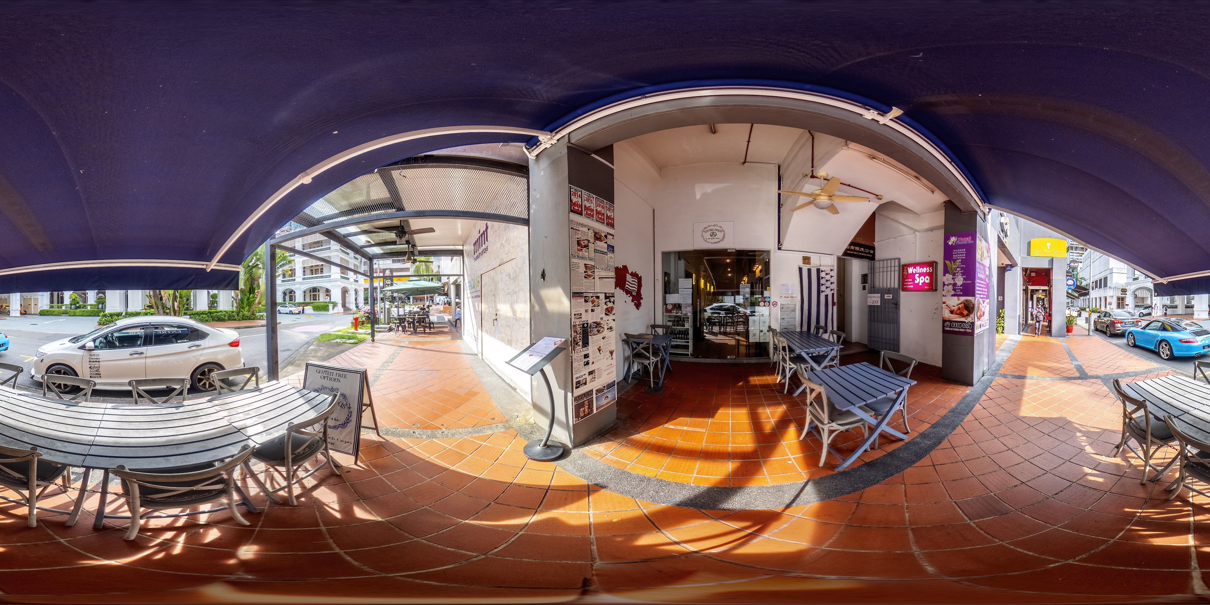 Elegant Cafe and Outdoor Setting