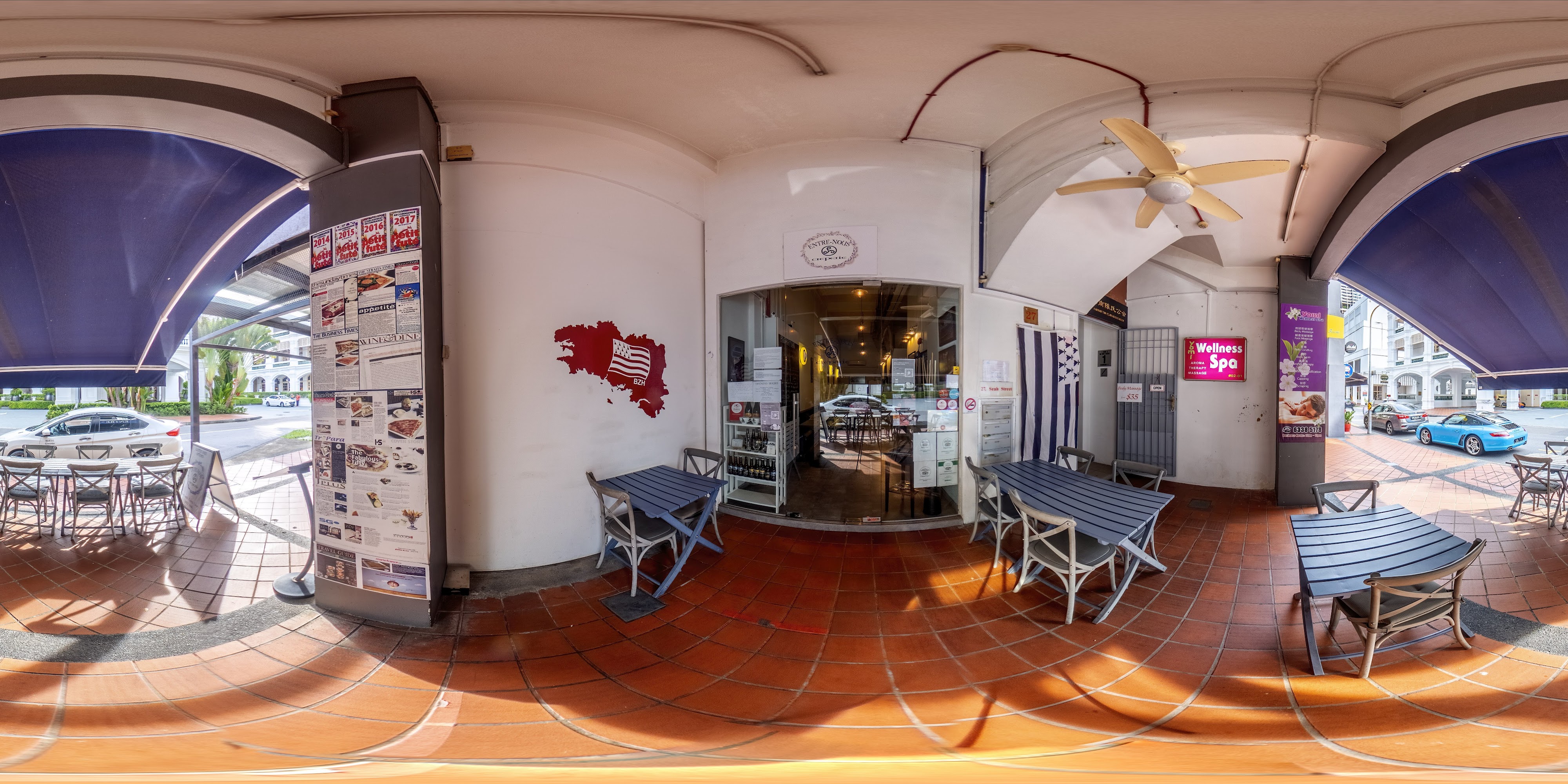 Cozy French Cafe Outdoor Setting