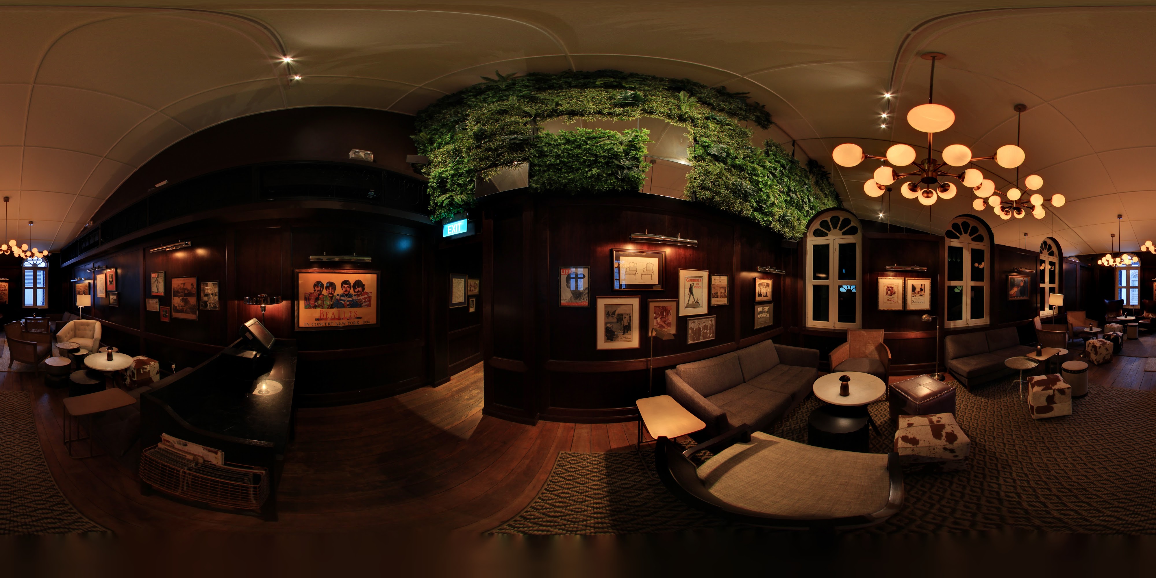 Cozy Lounge with Decorated Walls