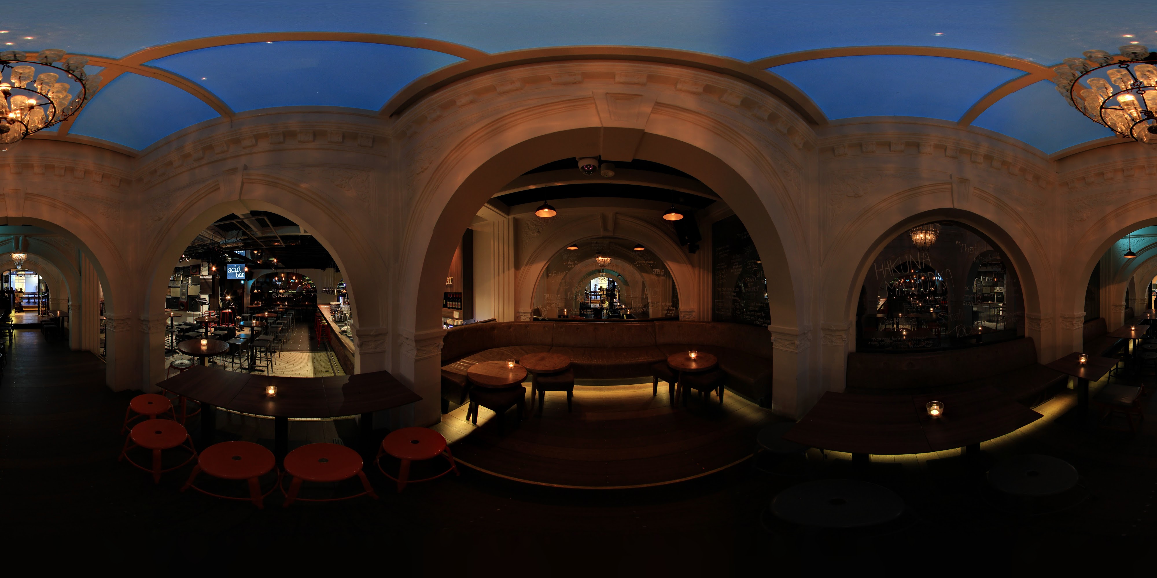 Elegant Arched Interior with Seating