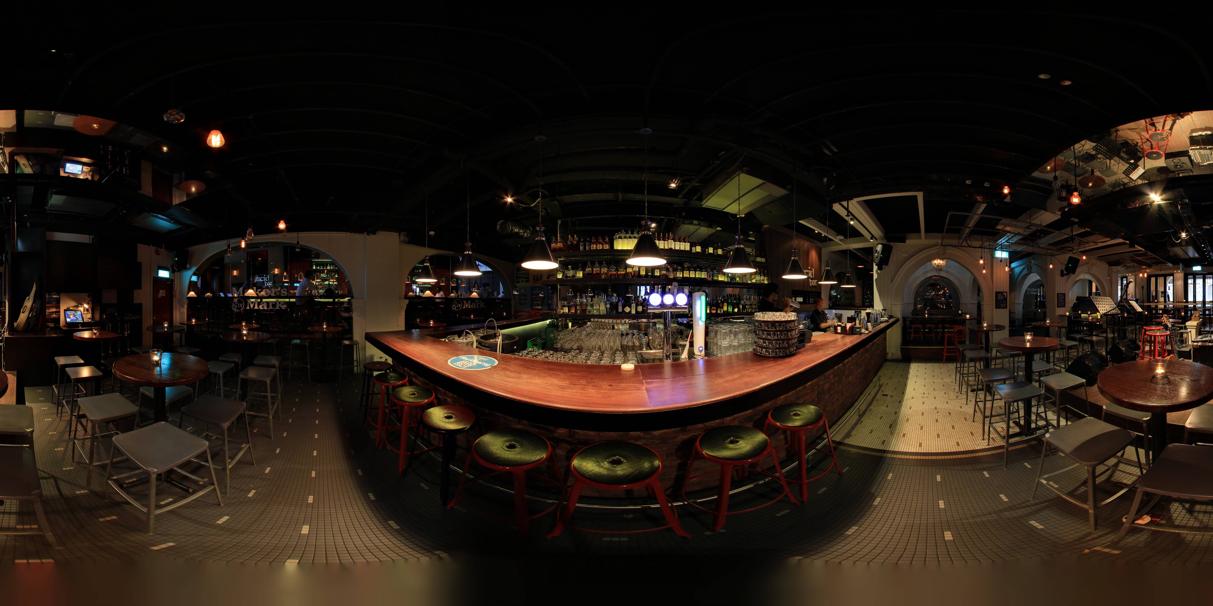 Elegant Nighttime Lounge Bar Interior