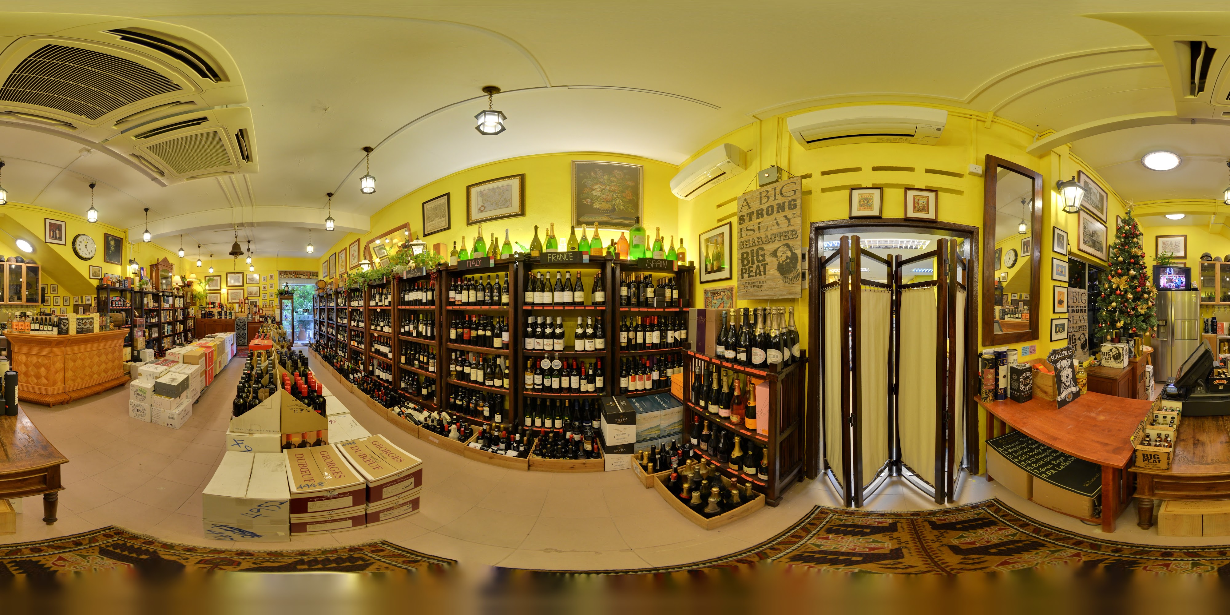 Wine Shop With Festive Decor