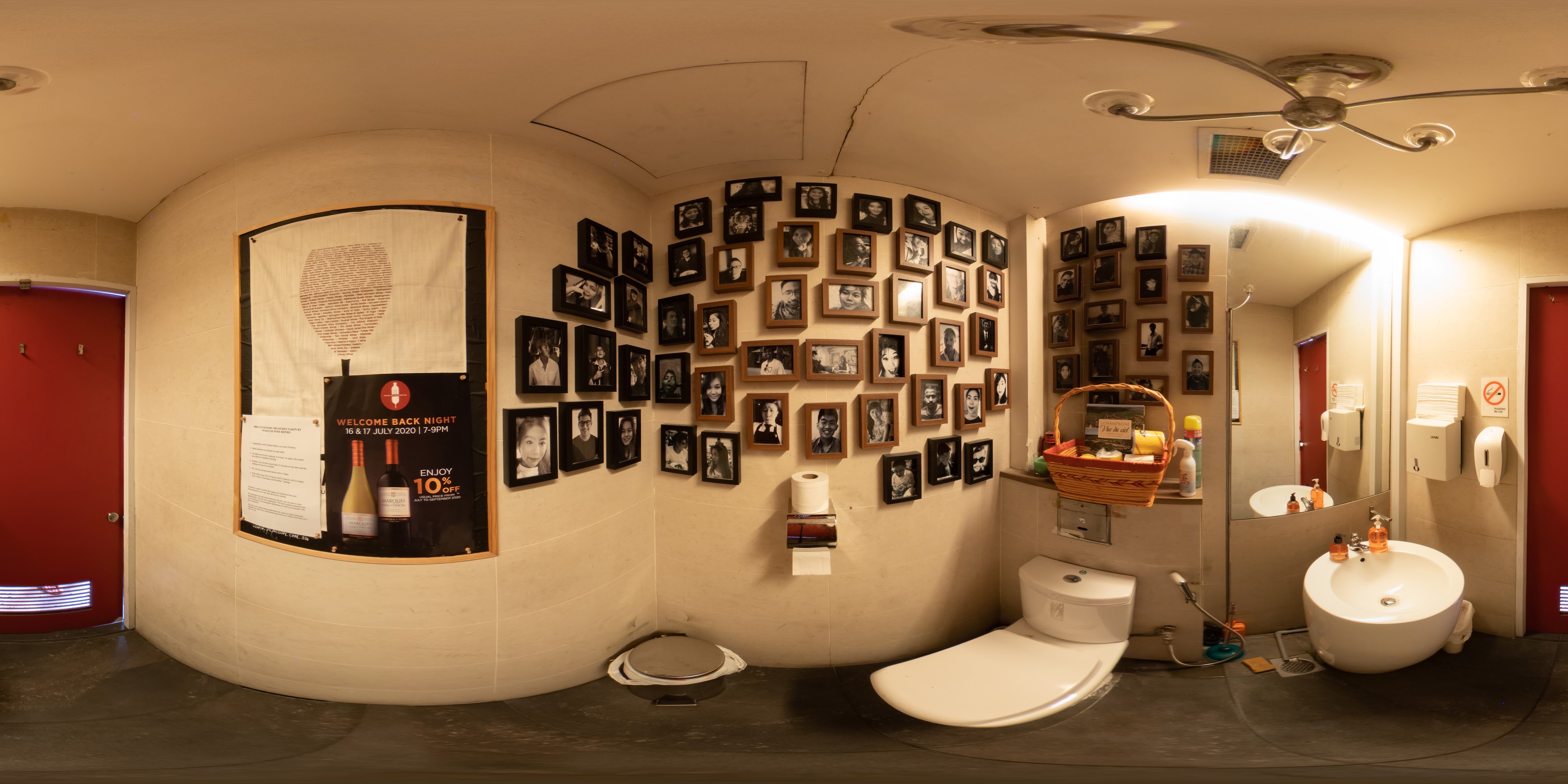 Elegant Bathroom with Photo Display