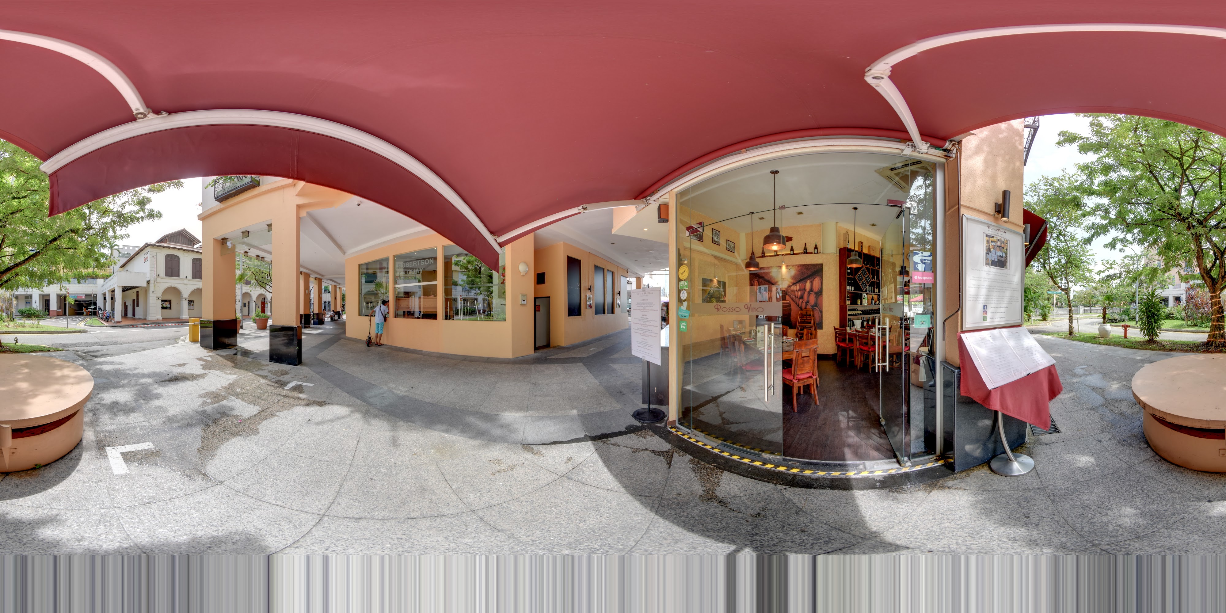 Charming Streetfront Restaurant Entrance