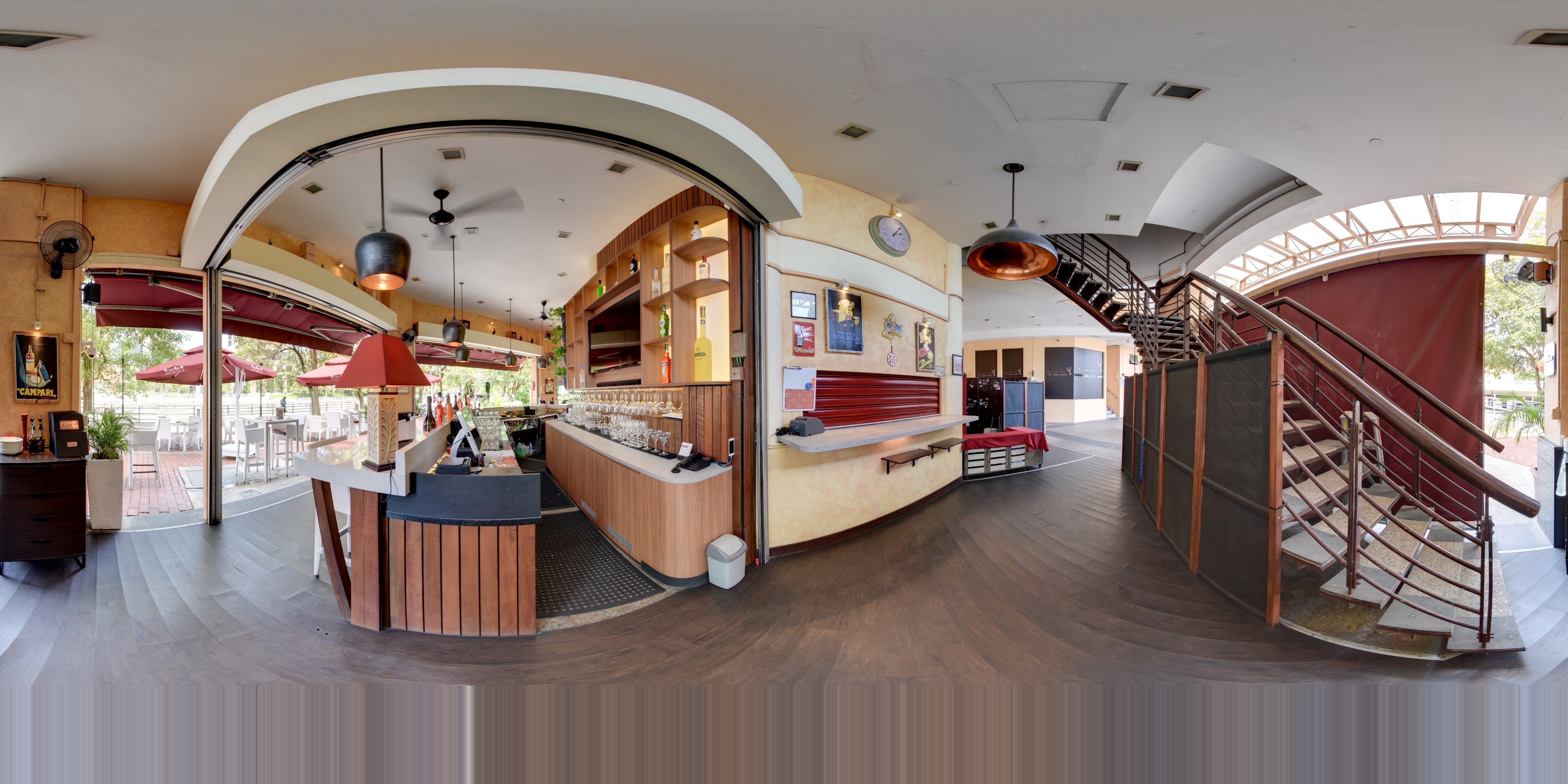 Warm Indoor Restaurant Lounge Area