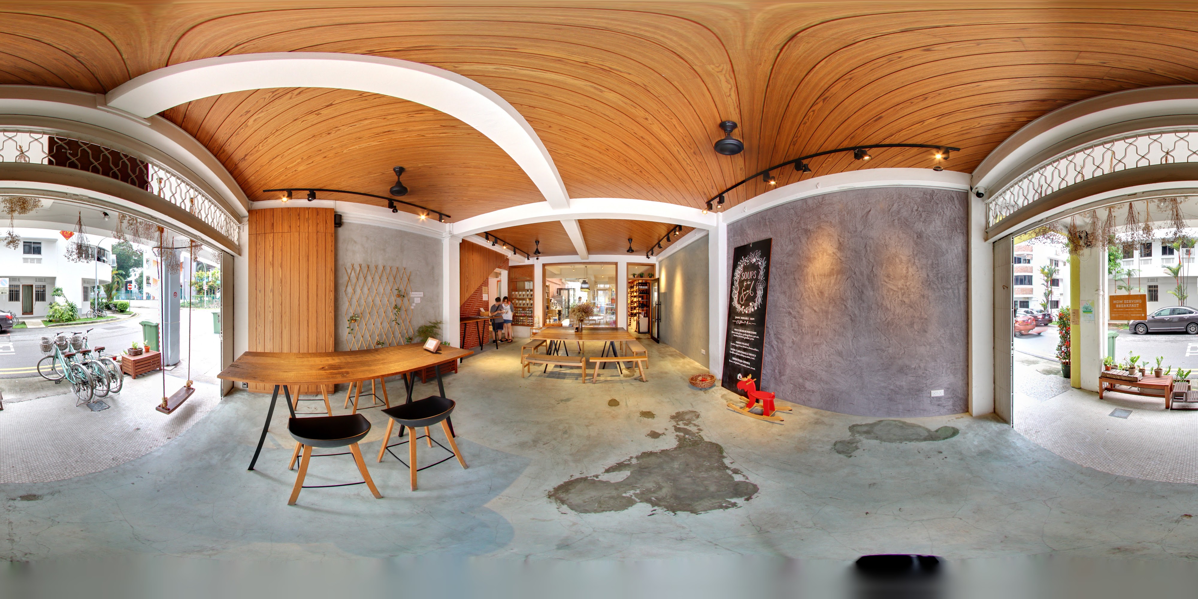 Vintage Aesthetic Café Interior.