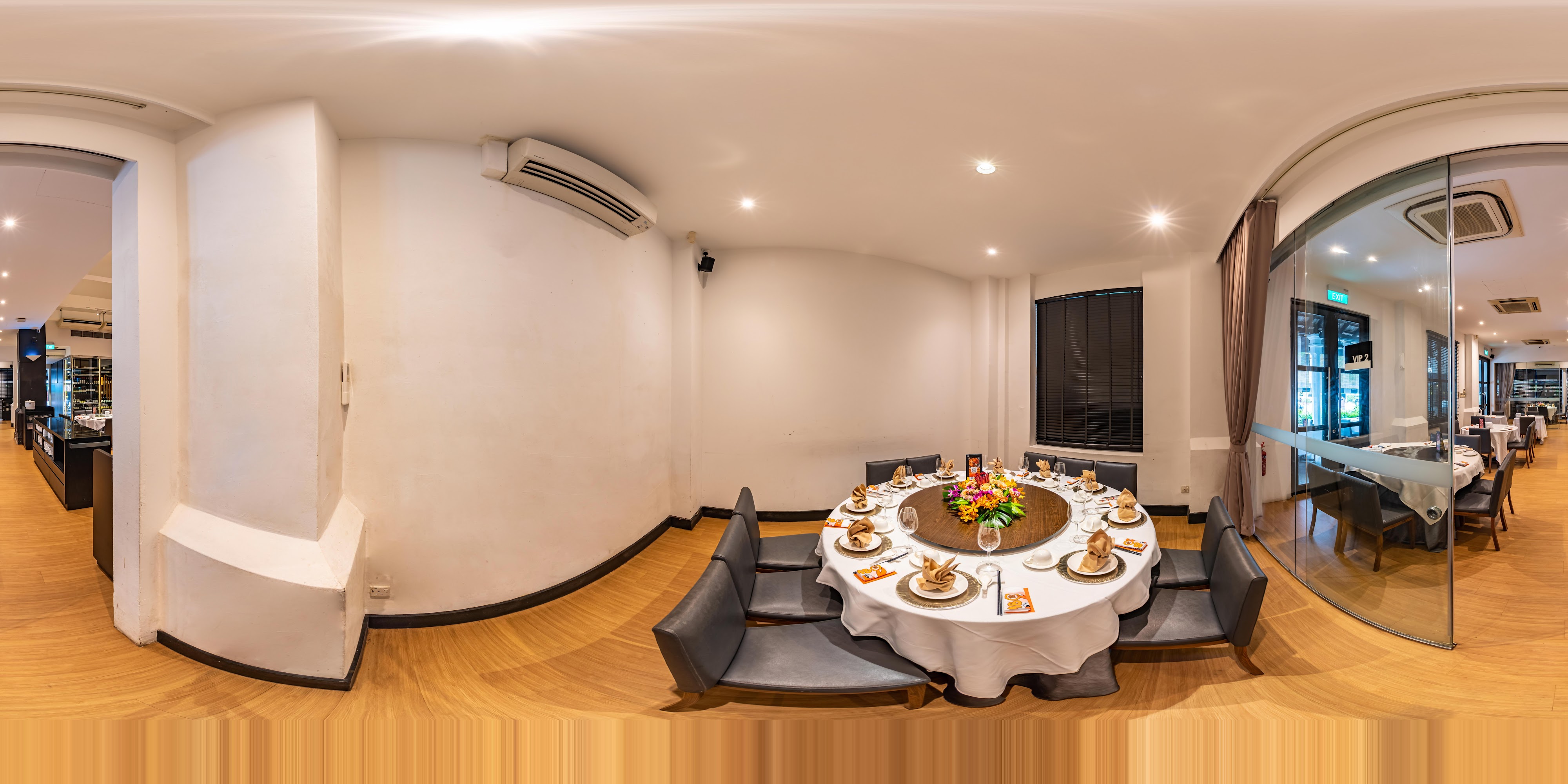 Elegant Restaurant Private Dining Area.