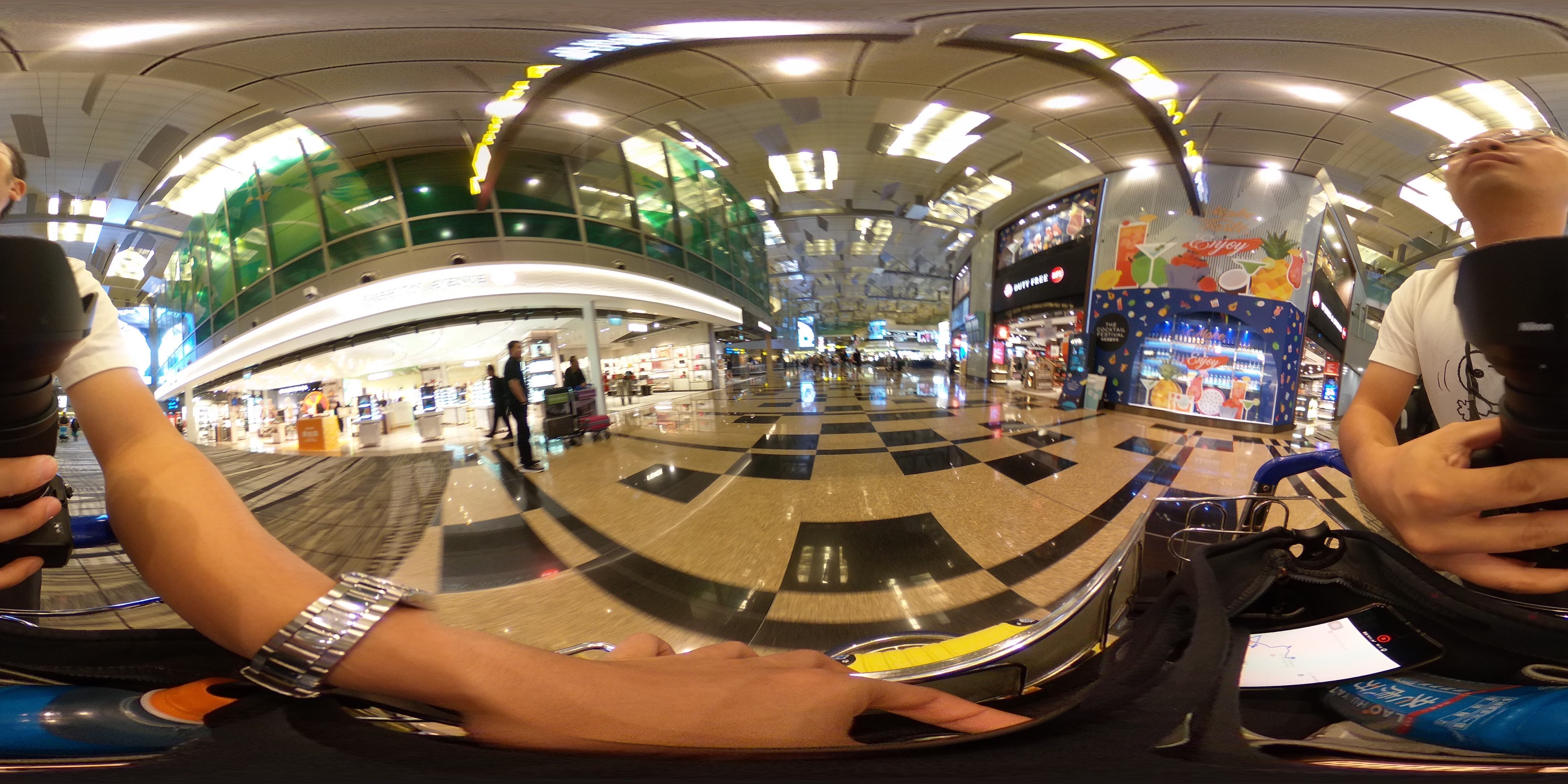 Busy Airport Walkway Passage