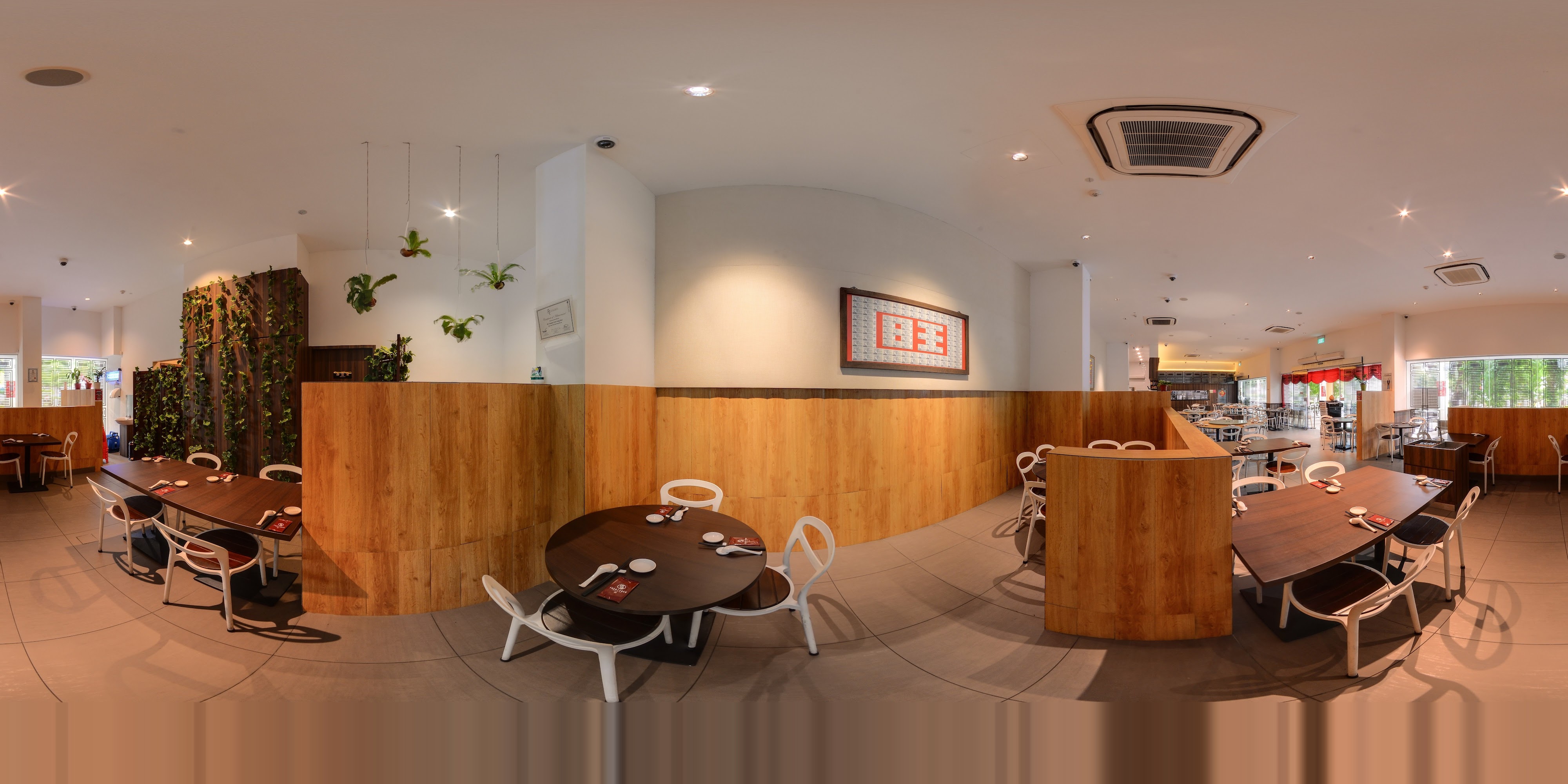 Warm Wooden Cafe Interior