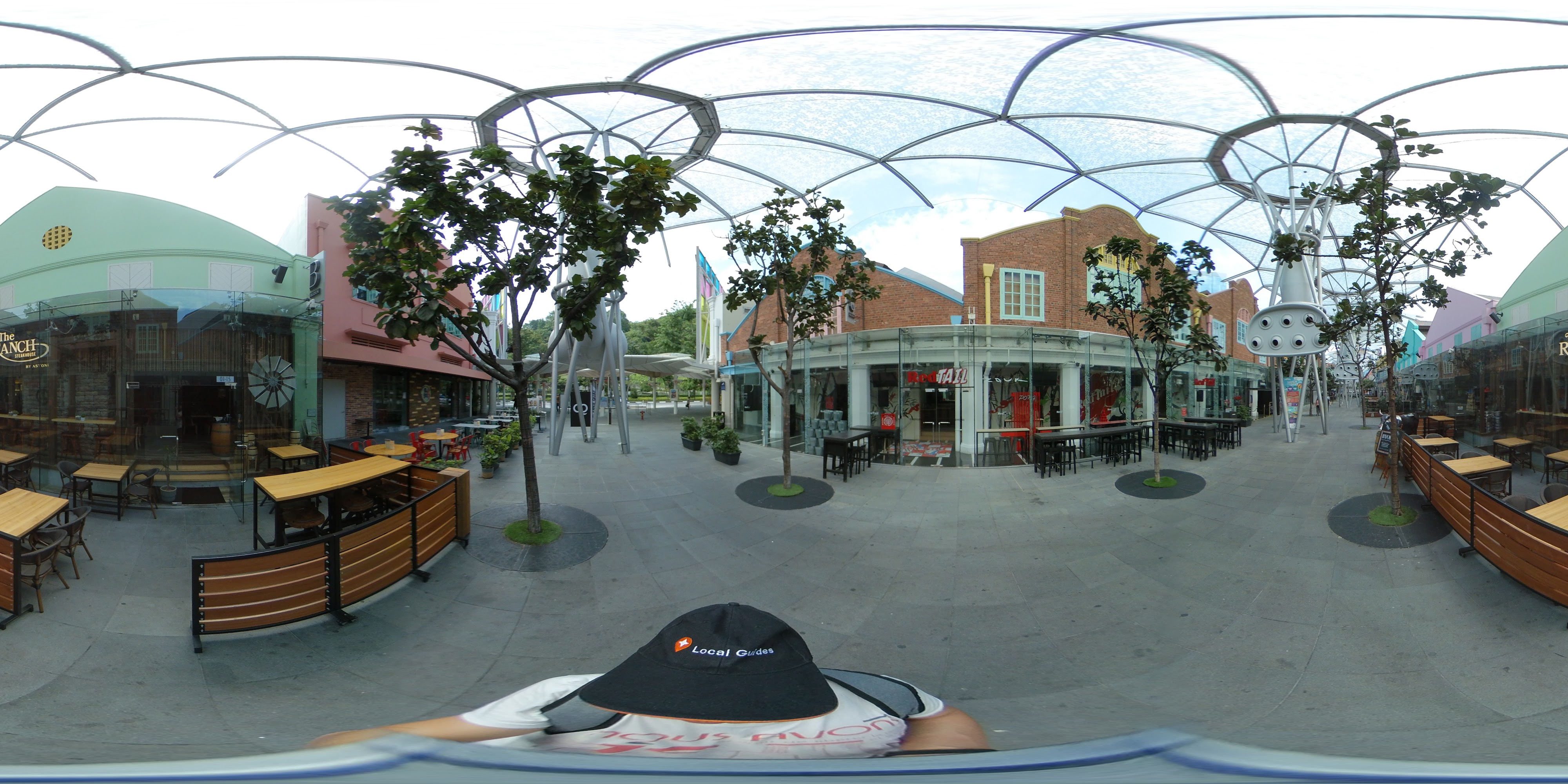 Bright Shaded Outdoor Marketplace