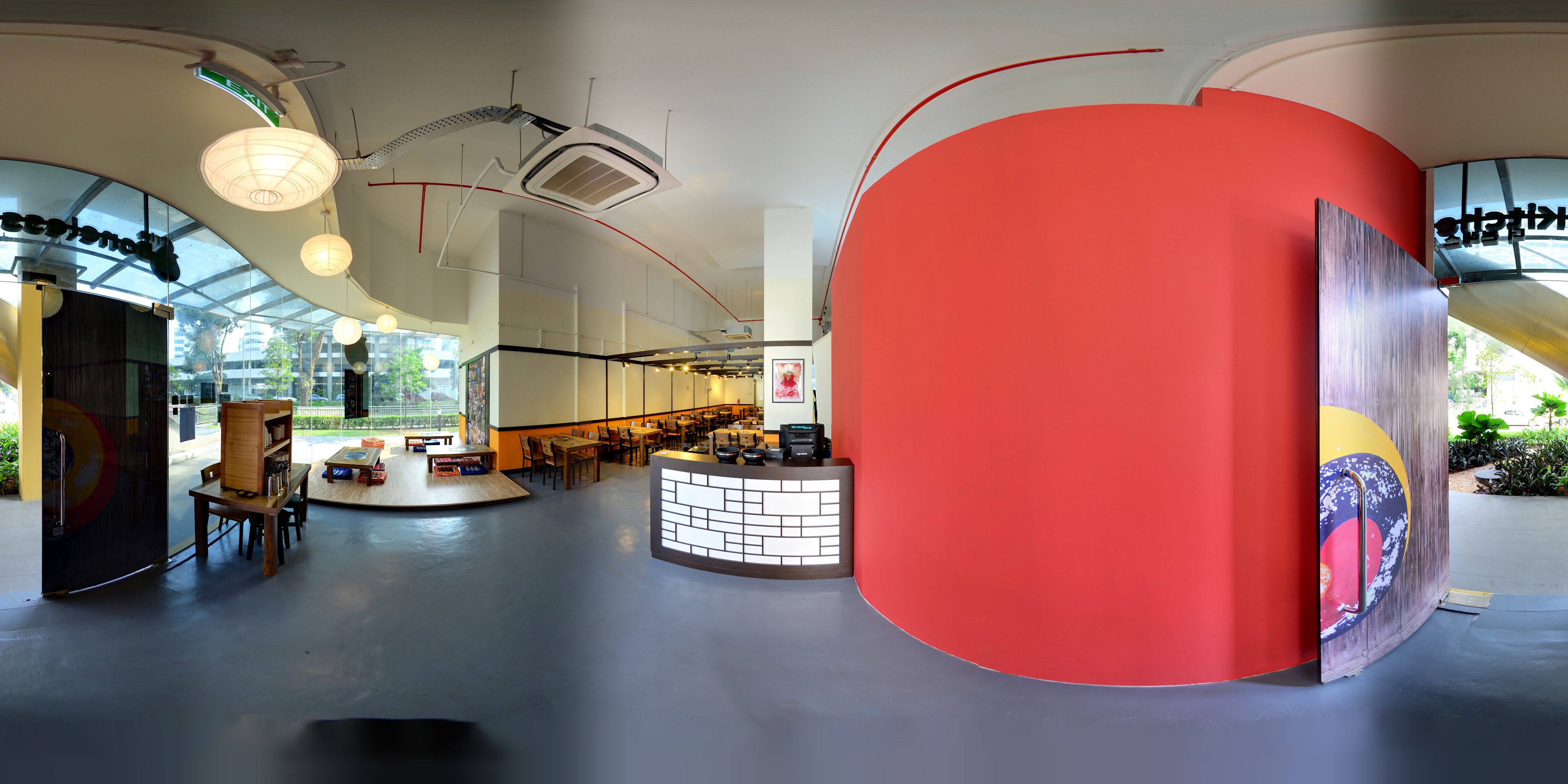 Modern Vegetarian Dining Interior