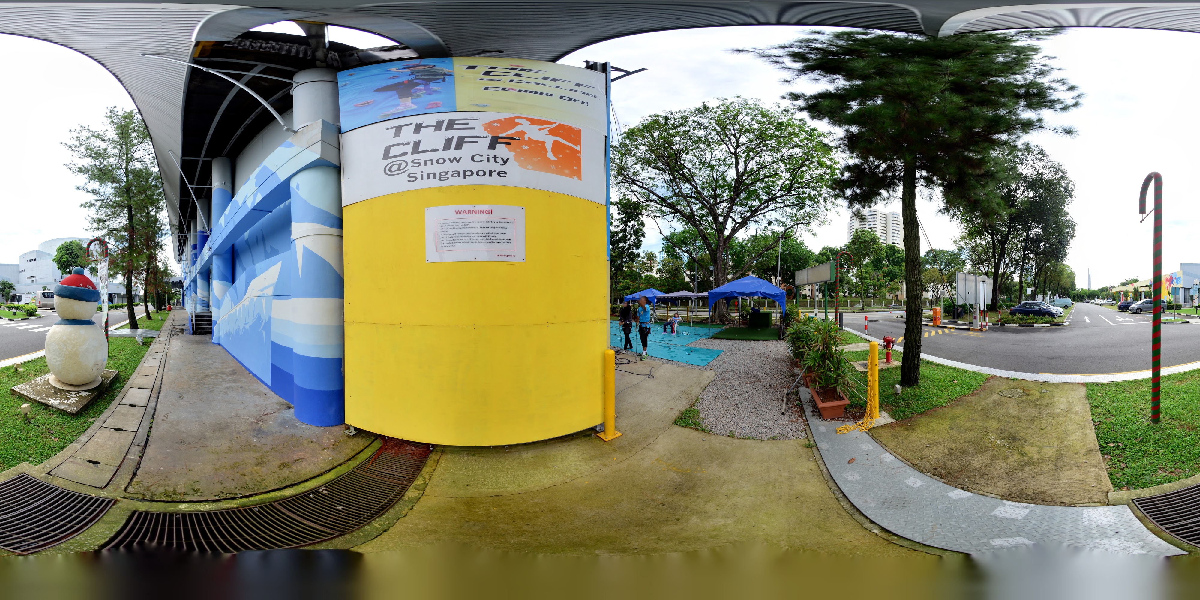 Cliff Attraction Water Slide Area