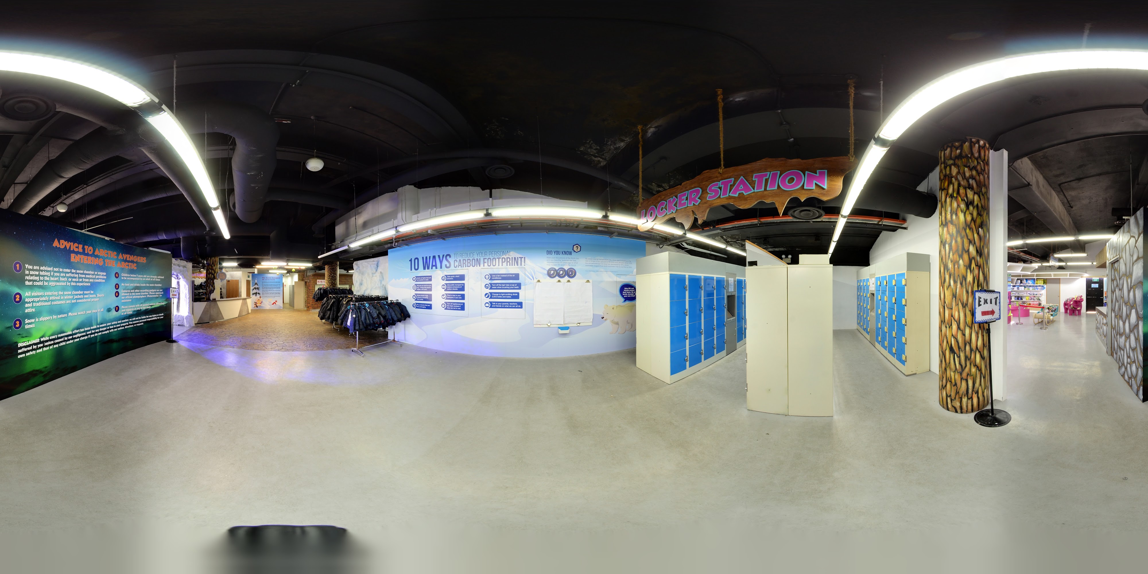 Indoor Snow Experience Locker Area