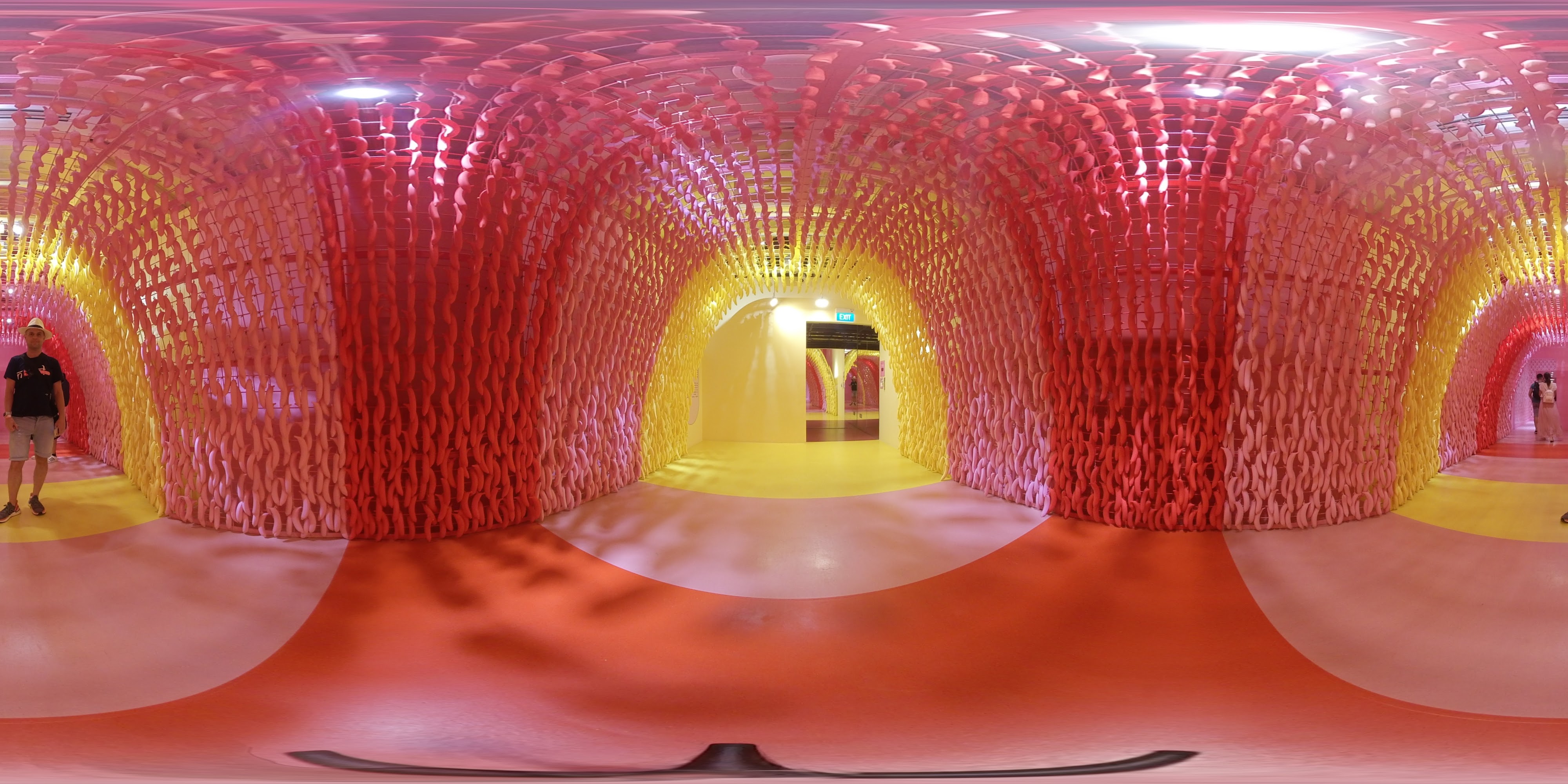 Colorful Curved Ice Cream Tunnel