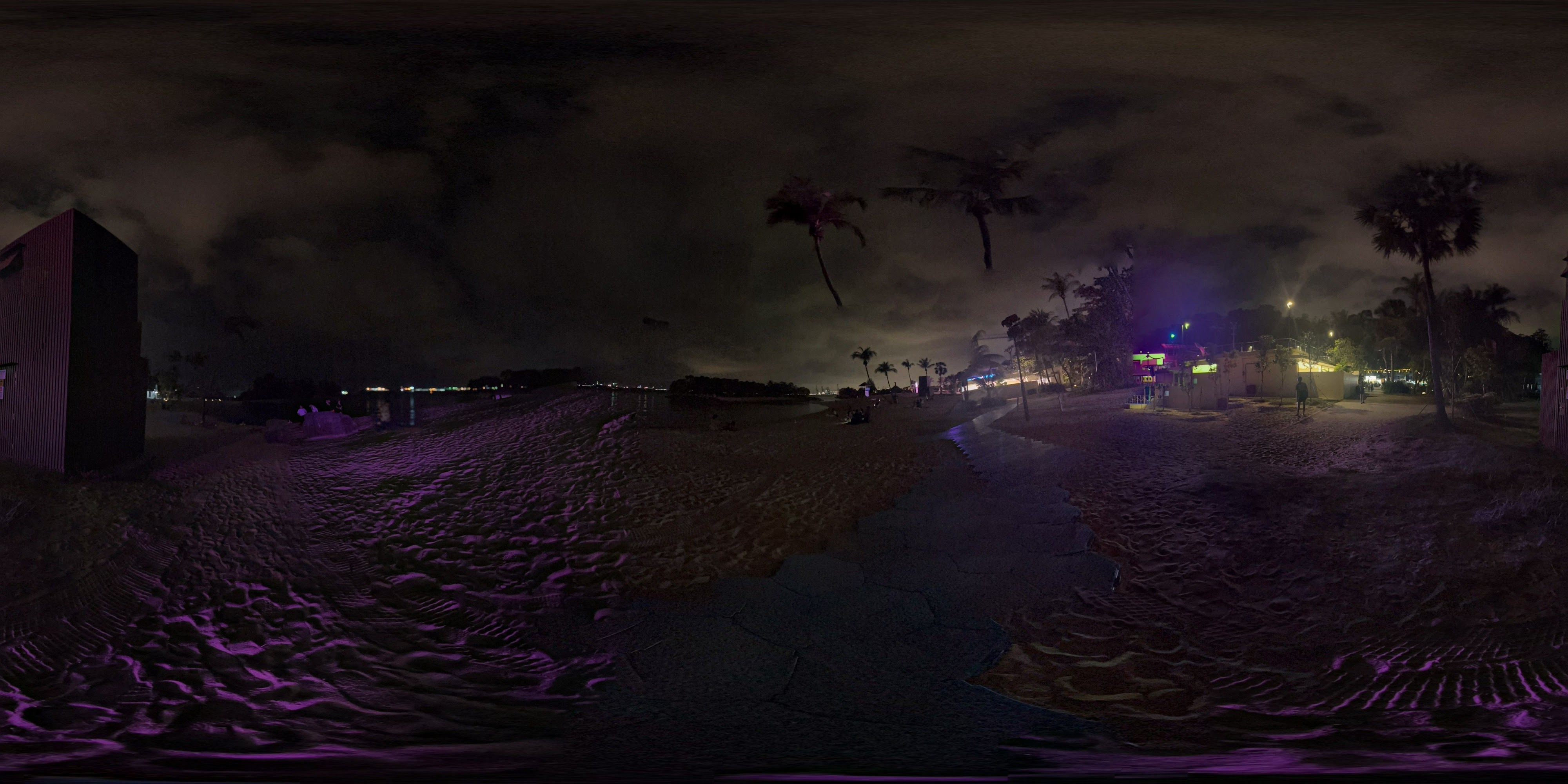 Nighttime Ramp and Beach Lights