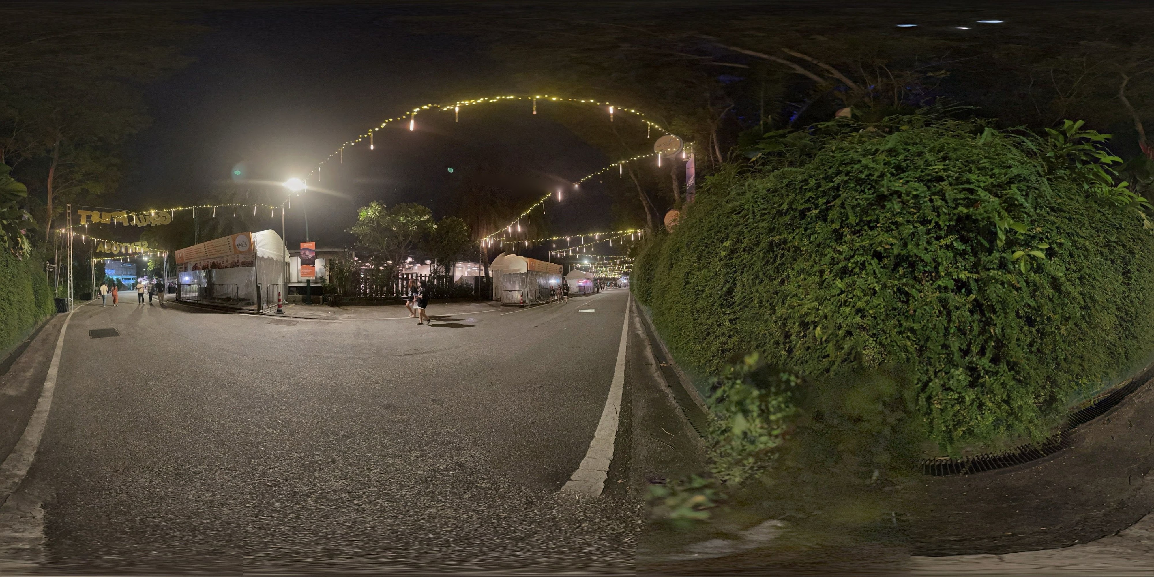Night Hike with Lanterns and Tents.